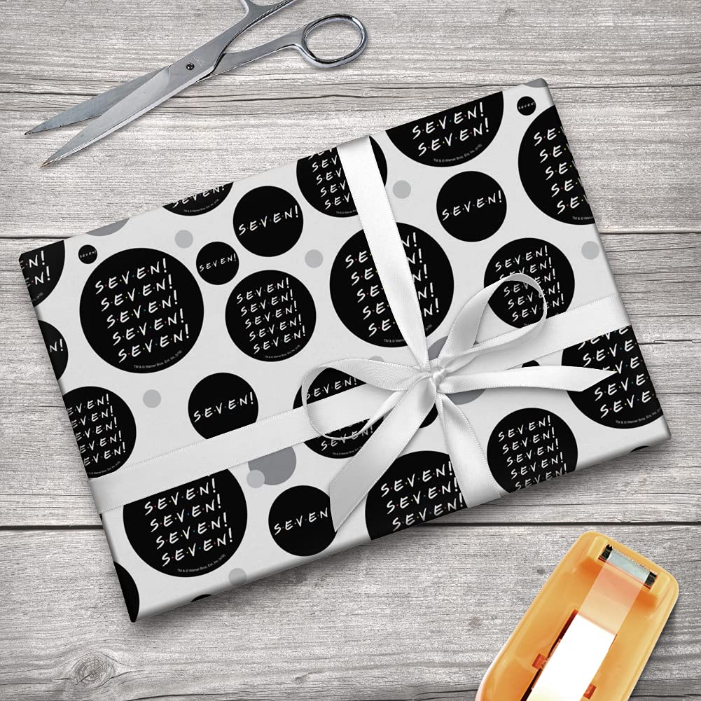Friends TV Show Themed Gift Wrap Paper Roll - 7 Unique Designs for Birthday, Christmas & Party Presents - Perfect for Fans & Collectors