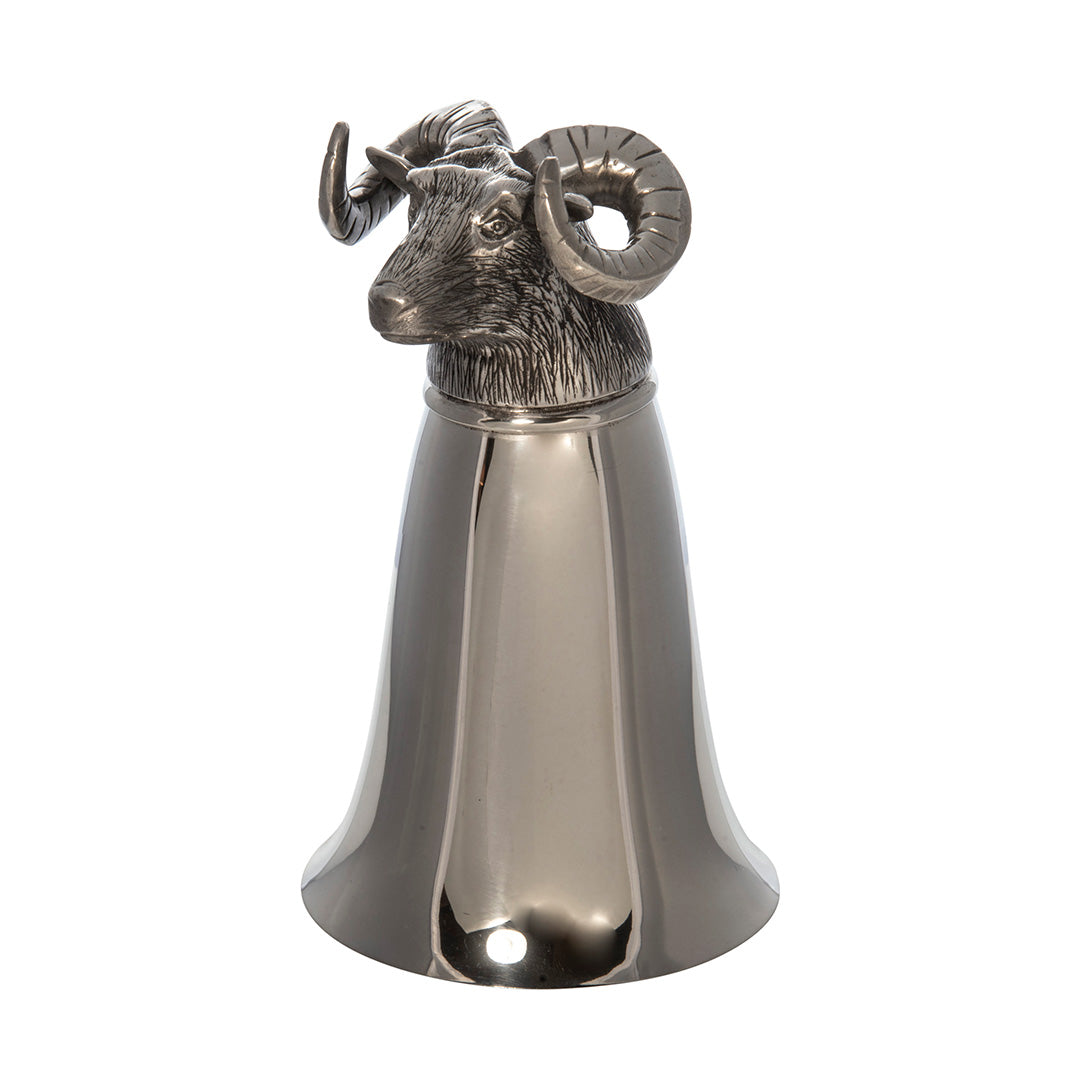 8oz Pewter Ram Stirrup Cup - Elegant Equestrian Drinking Mug for Horse Riders & Collectors - Perfect for Polo Matches, Fox Hunting & Countryside Events