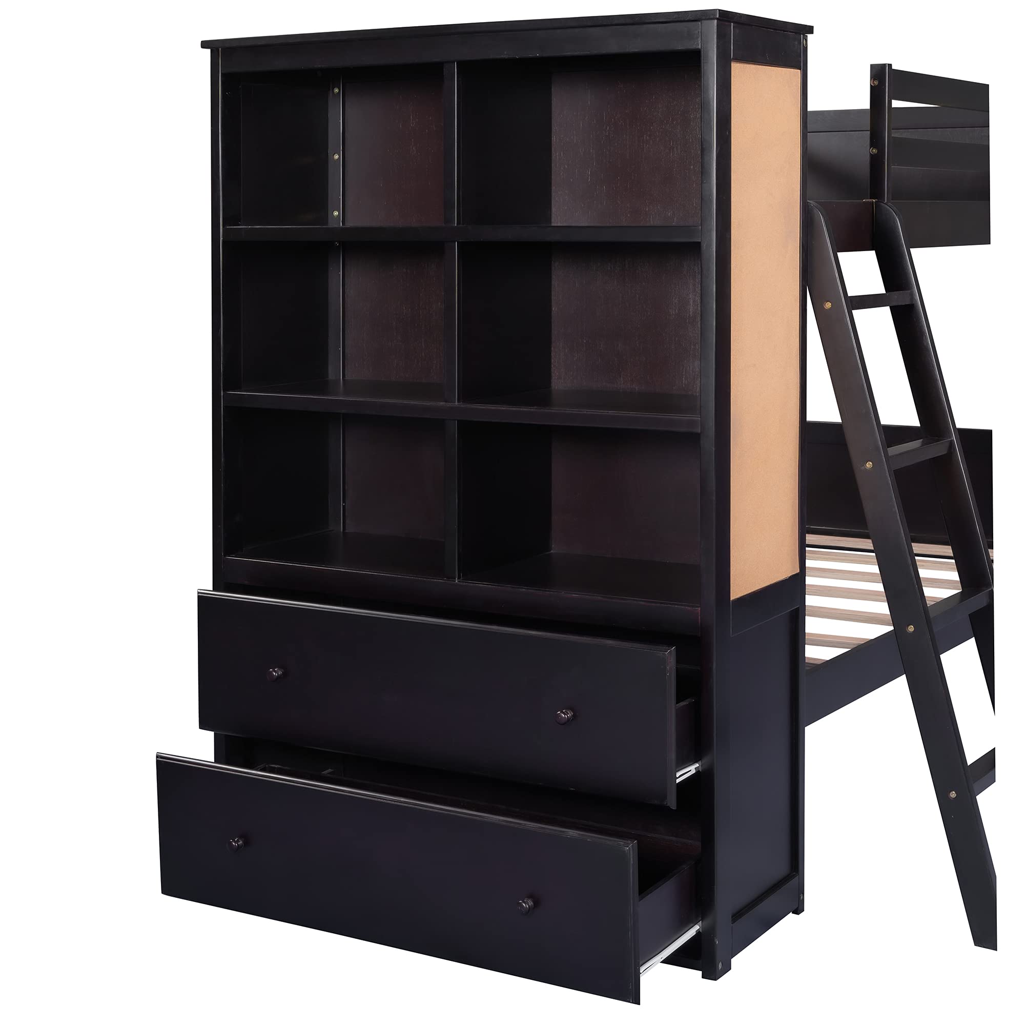 Kids Twin Over Twin Bunk Bed with Guardrails & Ladder - Space-Saving for Small Rooms