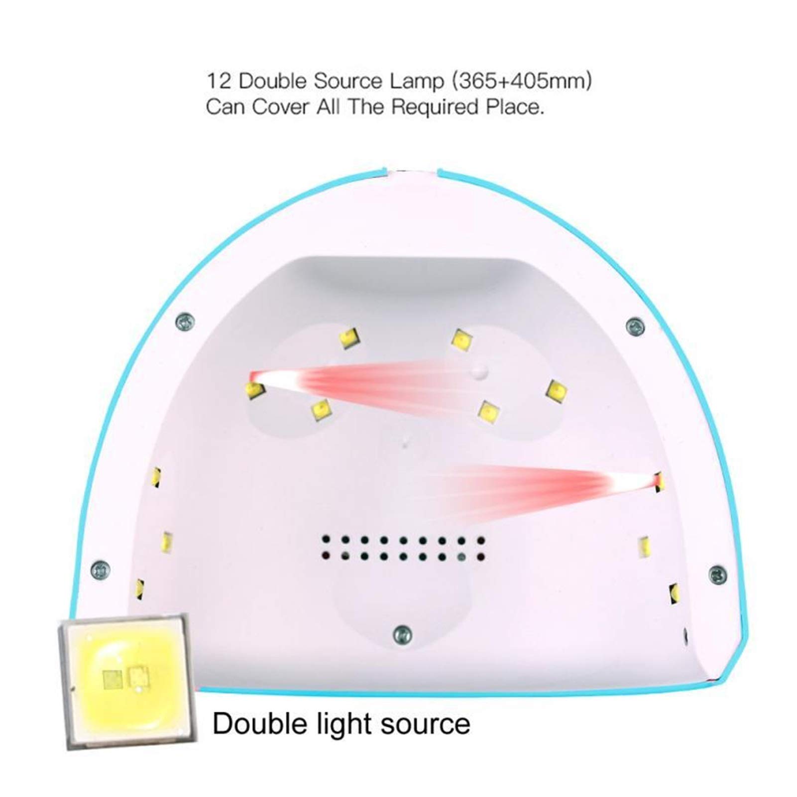 36W LED Nail Lamp with Auto Sensor - Professional Gel Nail Dryer for Gel Polish & Polygel Curing - 3 Timer Settings & LCD Countdown Display (White) | Perfect for Home Manicures & Salon Nail Art