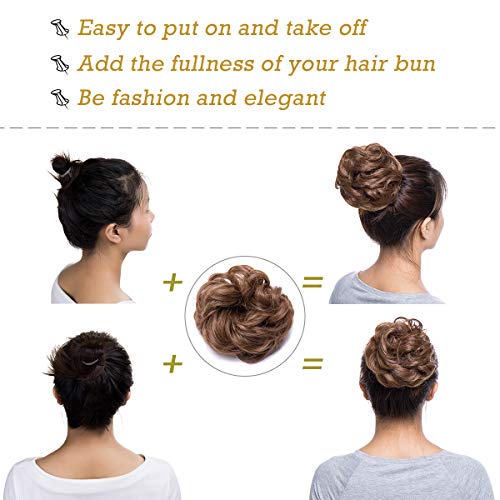 Messy Bun Hair Extension for Curly Hair - Clip-in Updo Hairpiece for Women | Perfect for Weddings, Parties & Everyday Styling