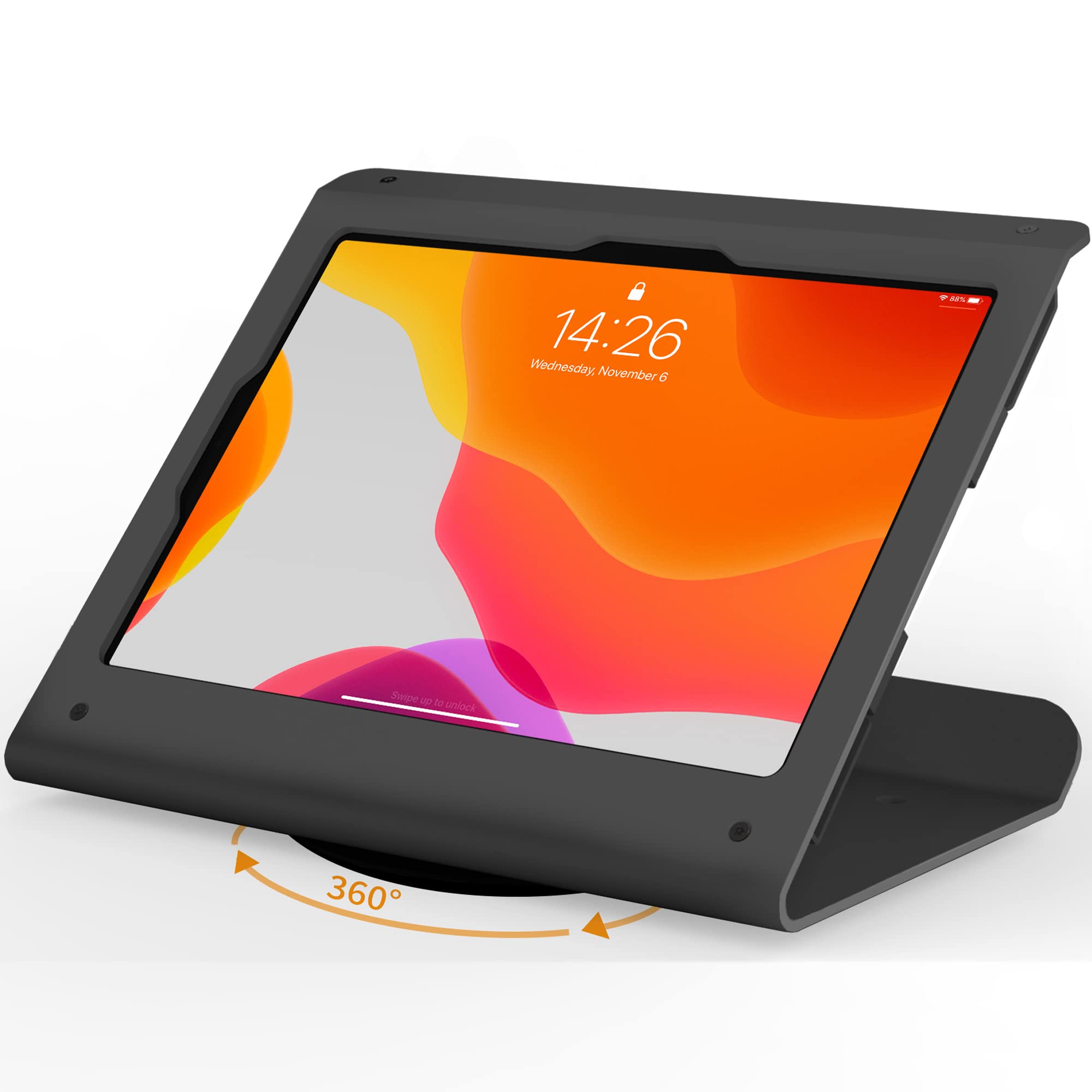 Heavy Duty 360° Swivel Tablet POS Stand - Anti-Theft Steel Kiosk Stand for iPad 10.9