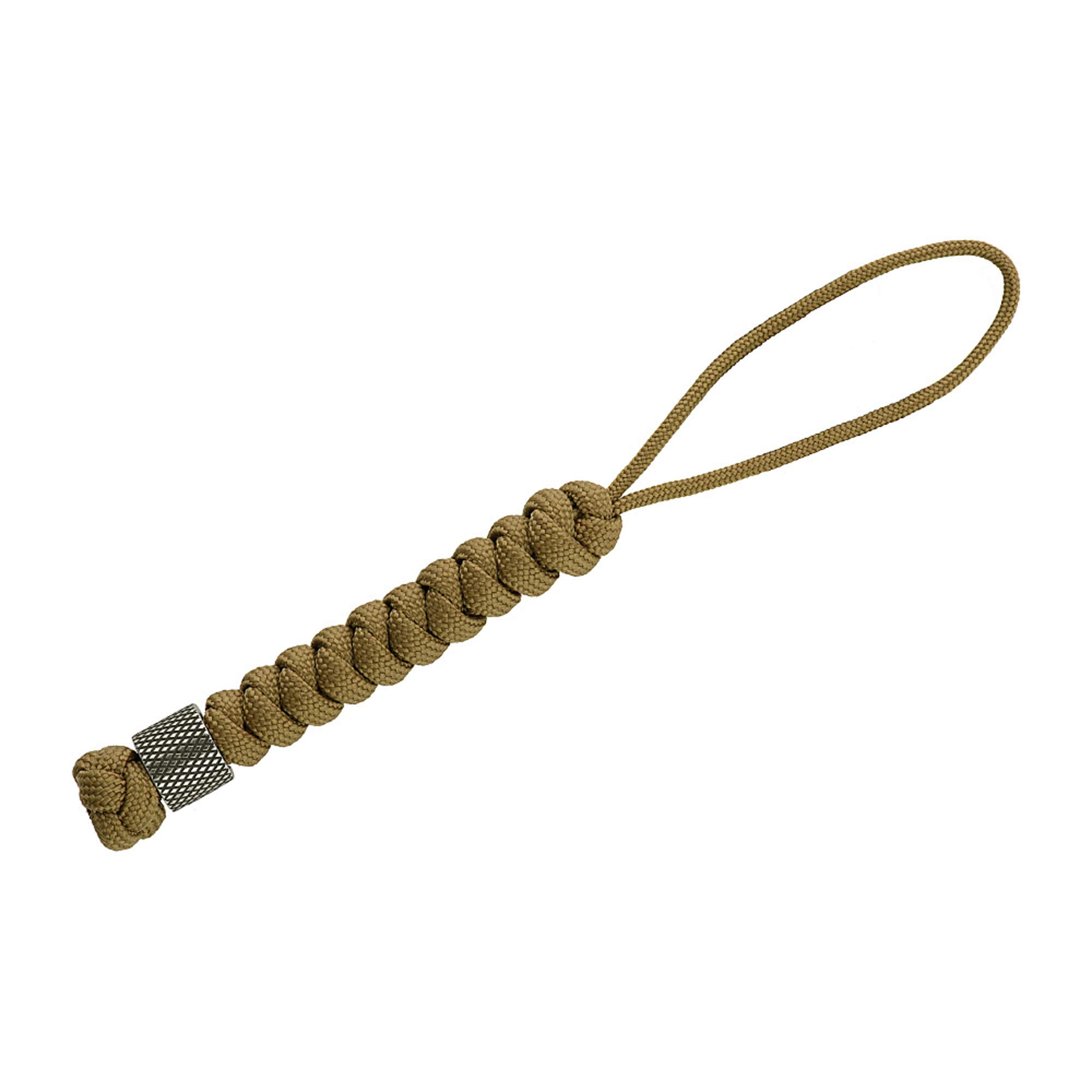 Tactical Paracord Knife Lanyard with Beads - M-Tac Viper Stainless Steel Survival Lanyard (Coyote) - Perfect for Outdoor Camping, Hunting & EDC Gear Accessories