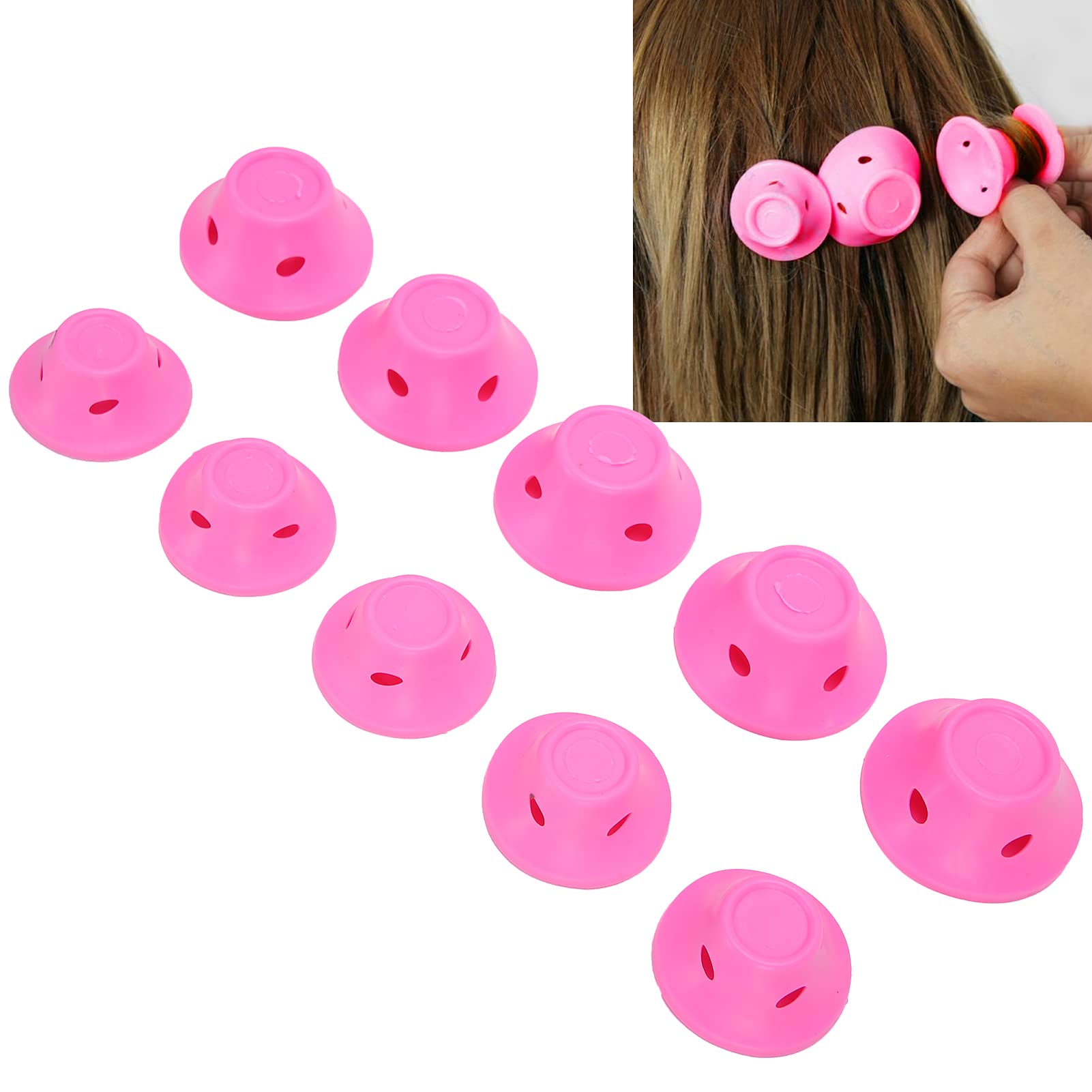 No Heat Rubber Hair Rollers - Clip-Free Hair Curlers for Styling & Waving - Salon & Home Hairdressing Tool for Natural Curls & Volume - Perfect for Overnight Styling & Heat-Free Hair Care
