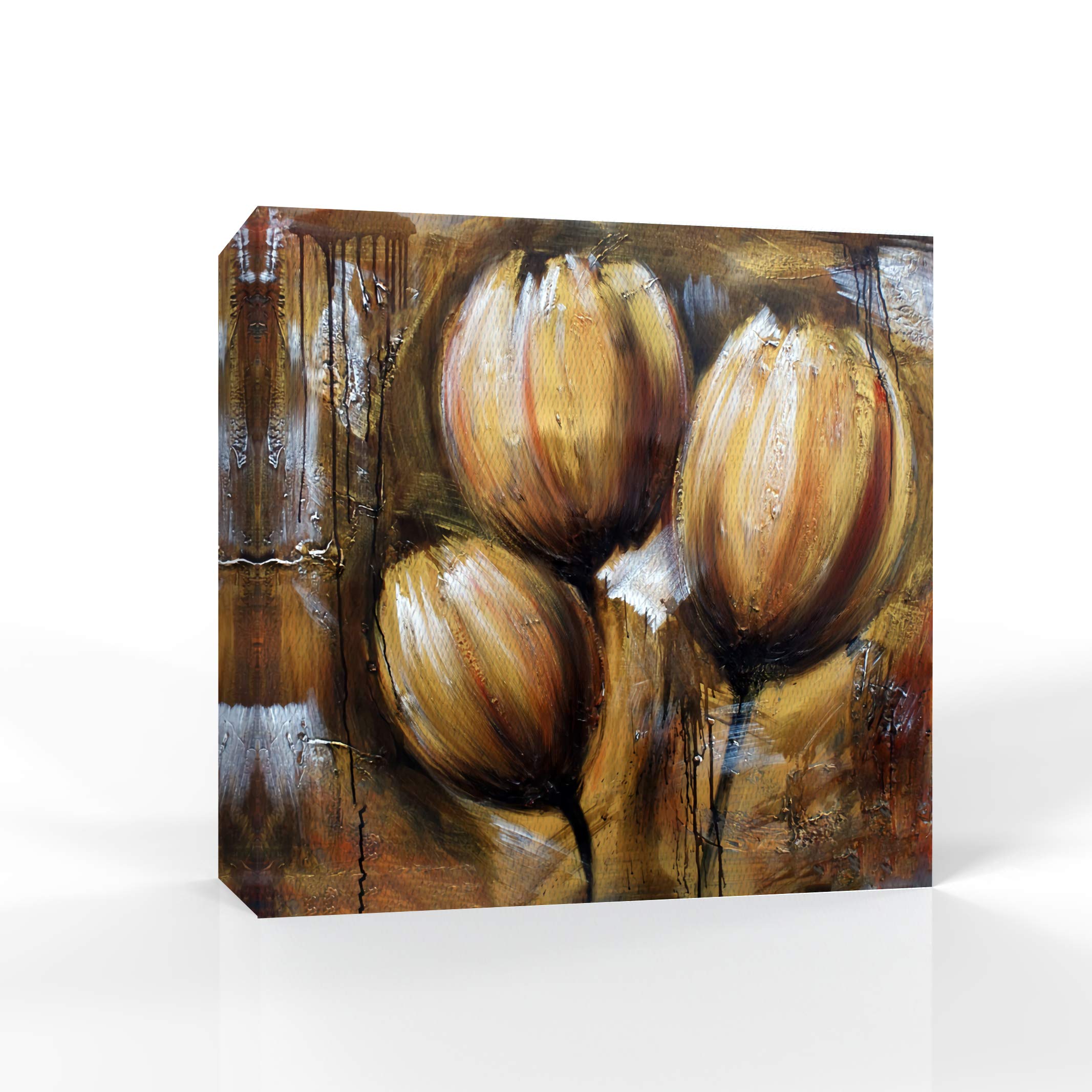 Wall26 Floral Canvas Wall Art - 24x24 Inch Framed Flower Paintings for Home Decor, Bedroom & Living Room | Perfect for Housewarming Gifts & Interior Design