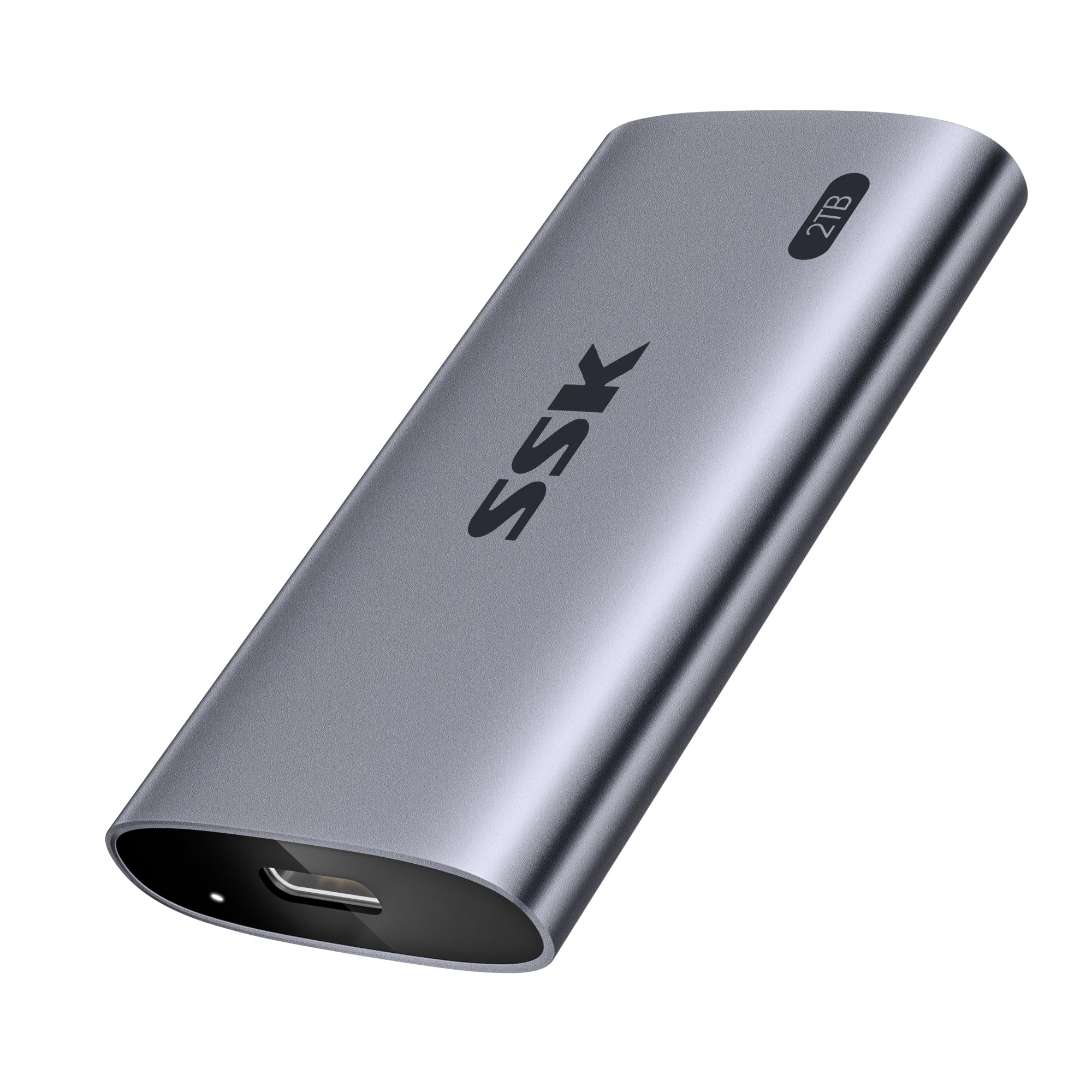 SSK 2TB Portable External SSD - 2000MB/s USB 3.2 Gen2x2 NVMe Hard Drive for MacBook Pro, iPhone 15, Laptops | Ultra-Low Power | Perfect for Gaming, 4K Video Editing & Data Backup