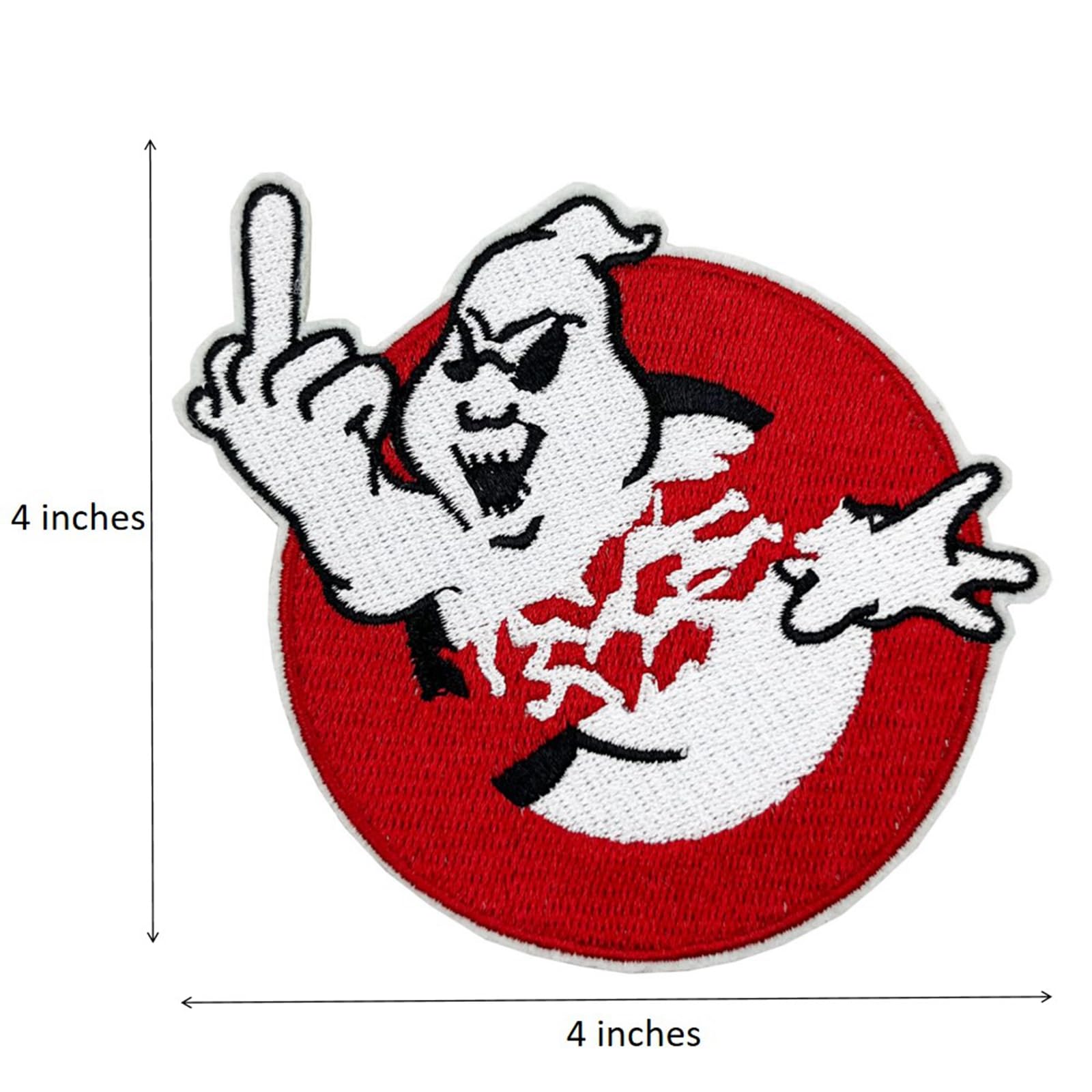 4'' Large Ghost Halloween Costume Embroidered Iron-On Patch for DIY Clothing, Bags & Accessories - Perfect for Halloween Decorations & Cosplay