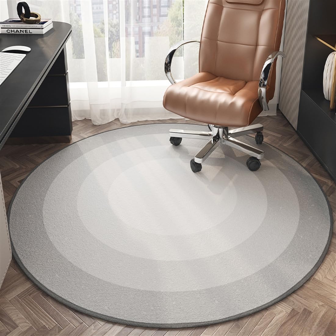 Premium Round Hardwood Floor Chair Mat - 55