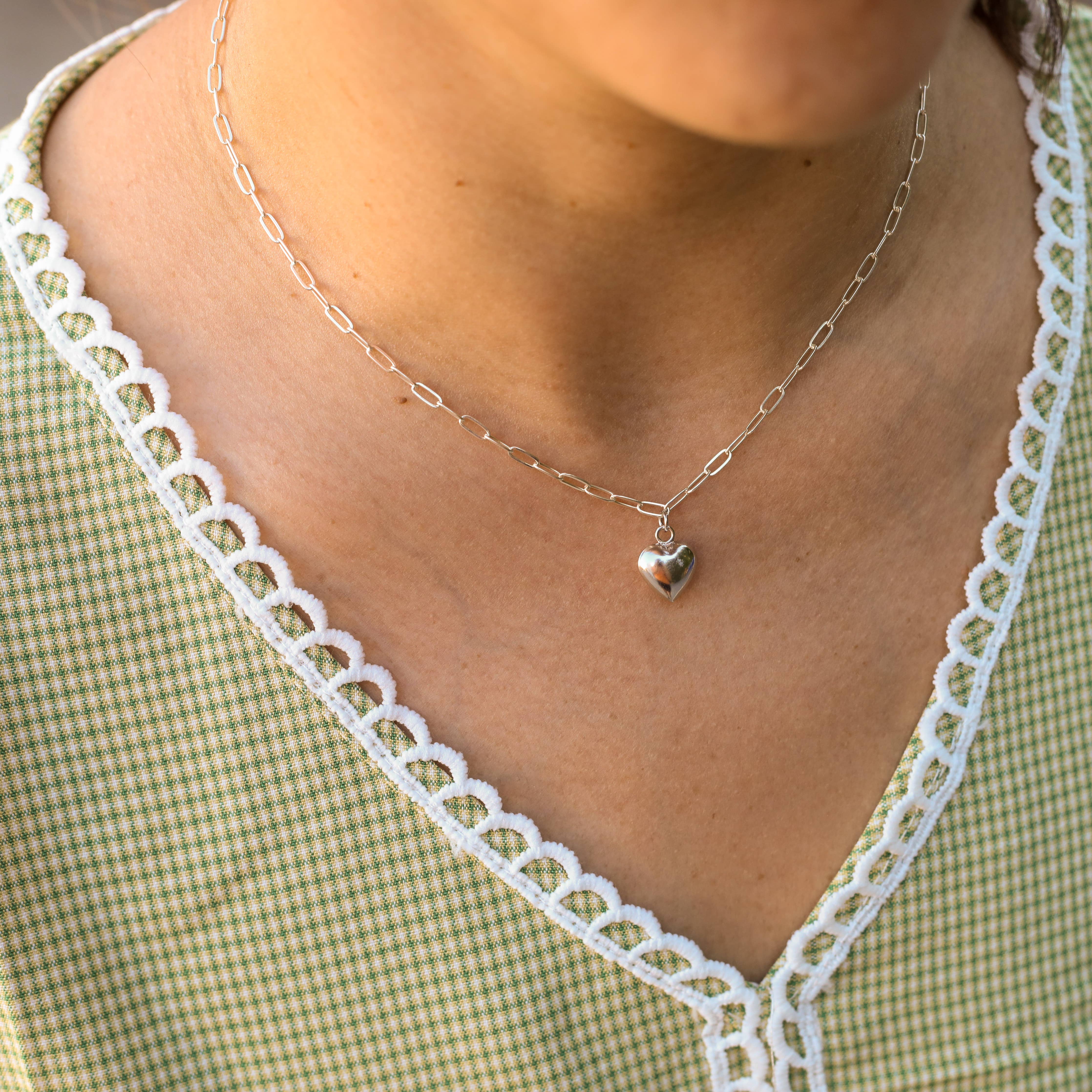 Annabelle Full Heart Necklace - Sterling Silver & Cubic Zirconia Pendant for Women | Romantic Gift for Valentine's Day, Anniversary & Special Occasions