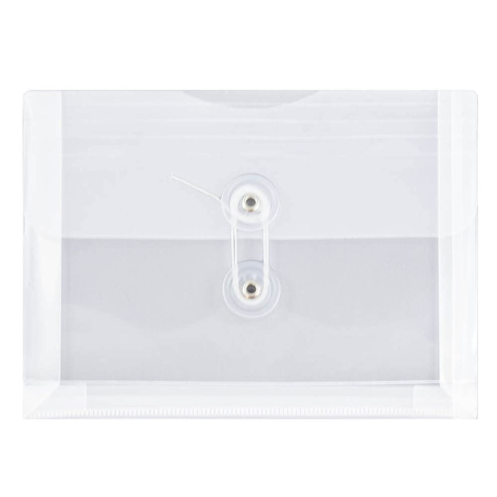 Plastic Envelopes with Button Closure, 5.5x7.5in, 12-Pack - for Documents & Crafts