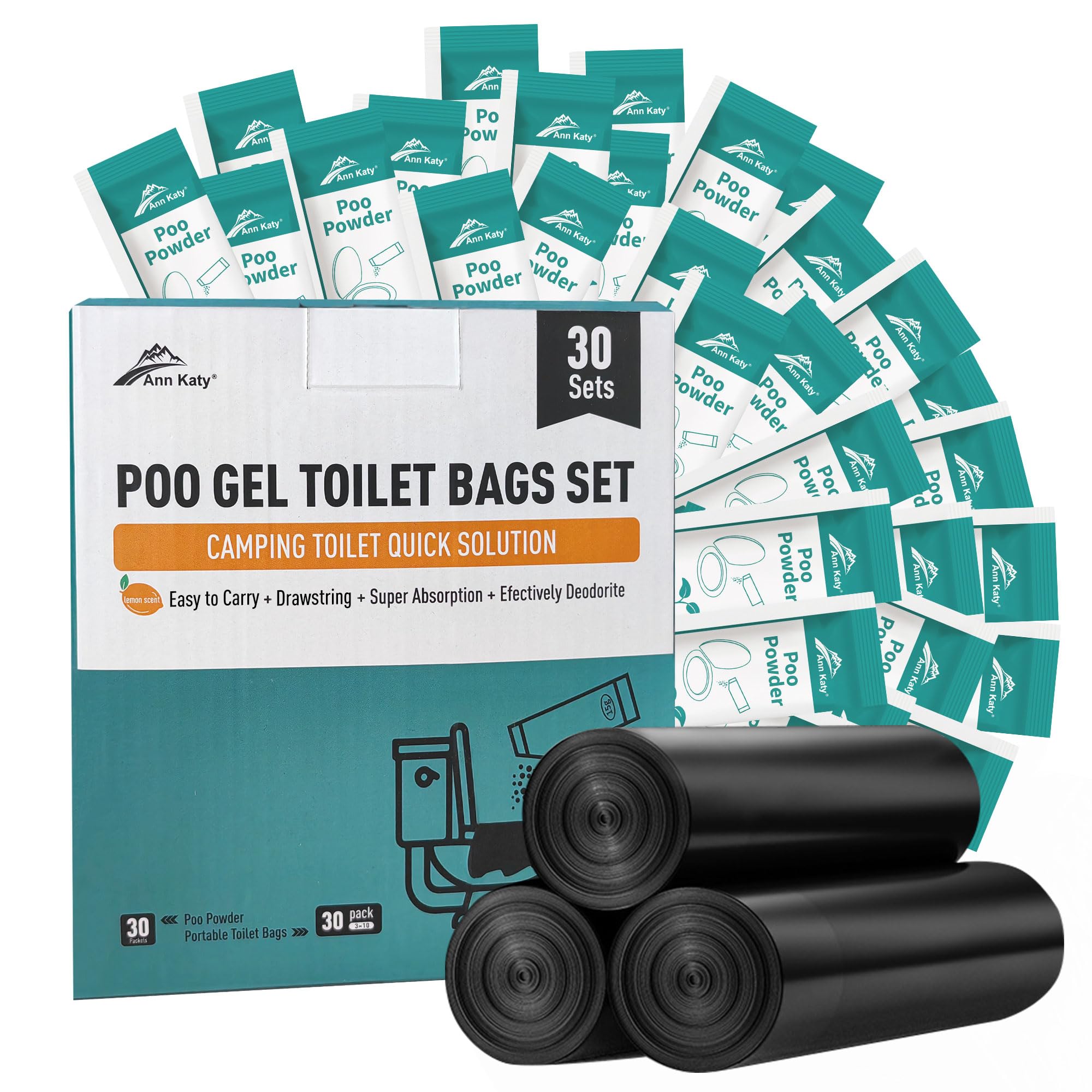 **Ann Katy Upgrade XL Portable Toilet for Adults – Extra Large Folding Travel & Camping Toilet with Lid – Compact Potty for Car, Hiking, Beach – Ideal for Outdoor Adventures, Road Trips & Emergency Use**