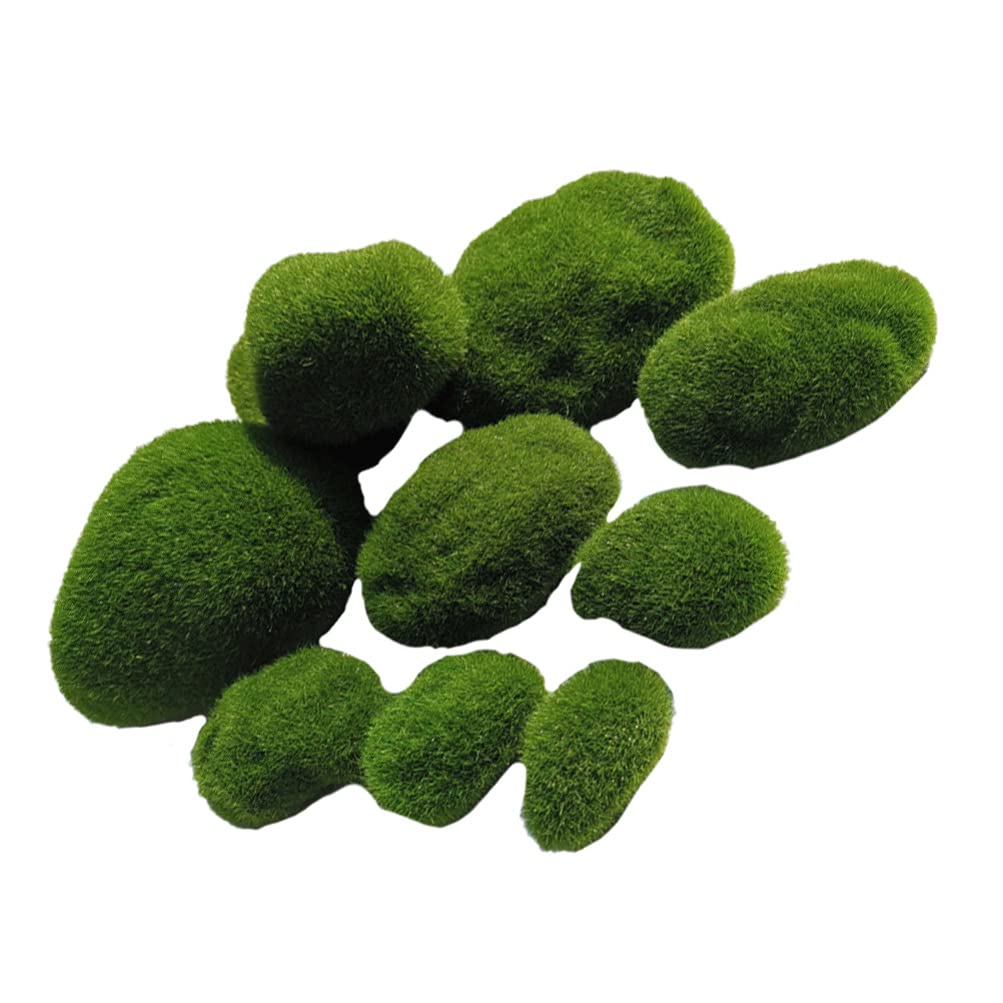 BESTOYARD 10Pcs Artificial Moss Balls - Green Terrarium Stones for Wedding & Garden Decor, DIY Floral Arrangements, Plant Pot Decorations | Perfect for Centerpieces, Table Settings & Home Décor