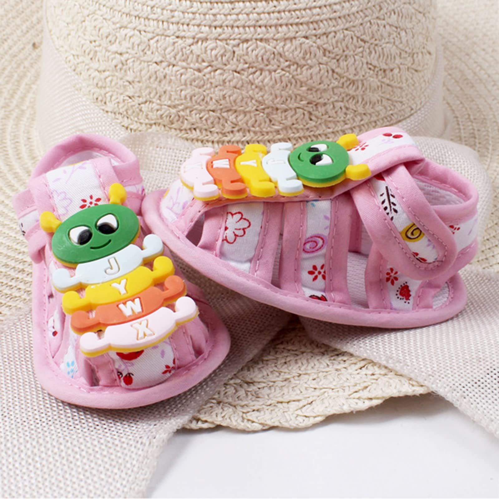 Cute Cartoon Baby Sneakers for Newborns - Non-Slip Infant Walking Shoes for Boys & Girls - Comfortable Flat Toddler Shoes for Dresses & Outdoor Play - Perfect for First Steps, Playdates and Special Occasions