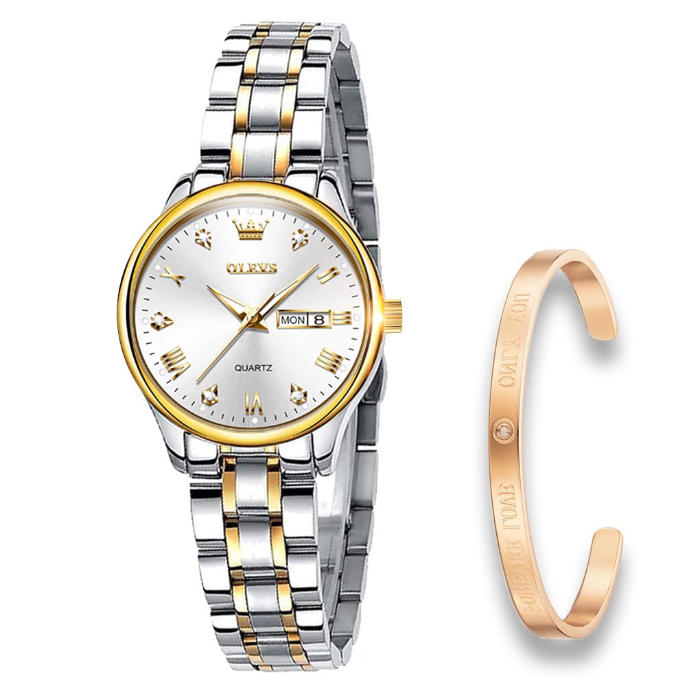 Verhux Women's Fashion Stainless Steel Waterproof Analog Quartz Watch - Elegant Ladies Wristwatch for Everyday Wear, Perfect Gift for Her - Ideal for Office, Dating & Special Occasions