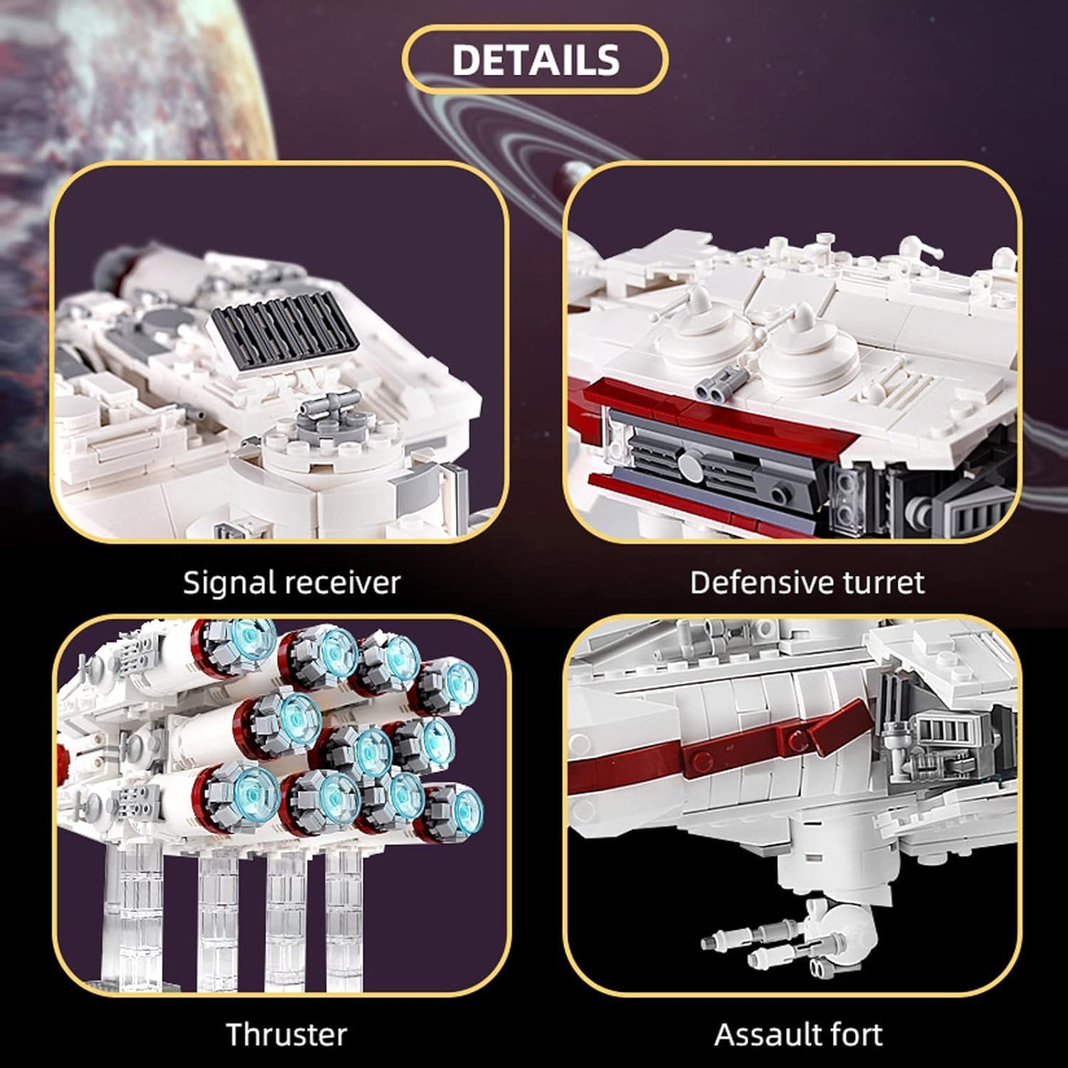 Mould King 21003 Tantive IV Starship Model Building Kit - 2905+ Pieces Star Wars UCS Collection for Adults & Kids | DIY Spacecraft Toy for Display, Gifts & Creative Play