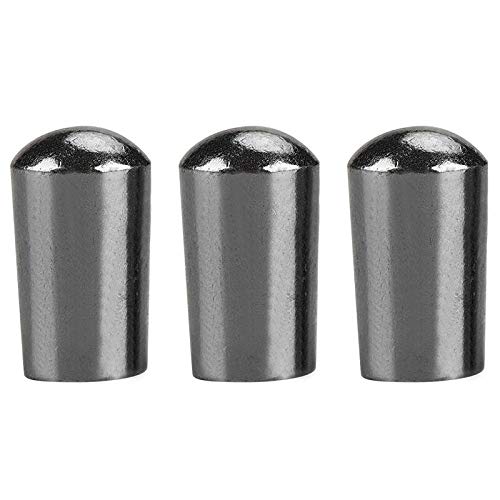 3Pcs Guitar Switch Tip Knob Cap for LP Epi Electric Guitar - 3 Way Toggle Switch Replacement Parts (Gun-Black) | Perfect for Guitar Repair, Customization & Stage Performance