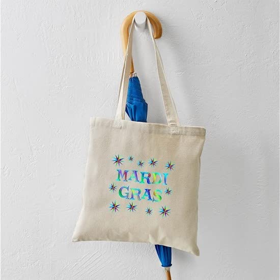 CafePress Mardi Gras Tote Bag - Natural Canvas Reusable Shopping Bag for Groceries, Beach & Festivals