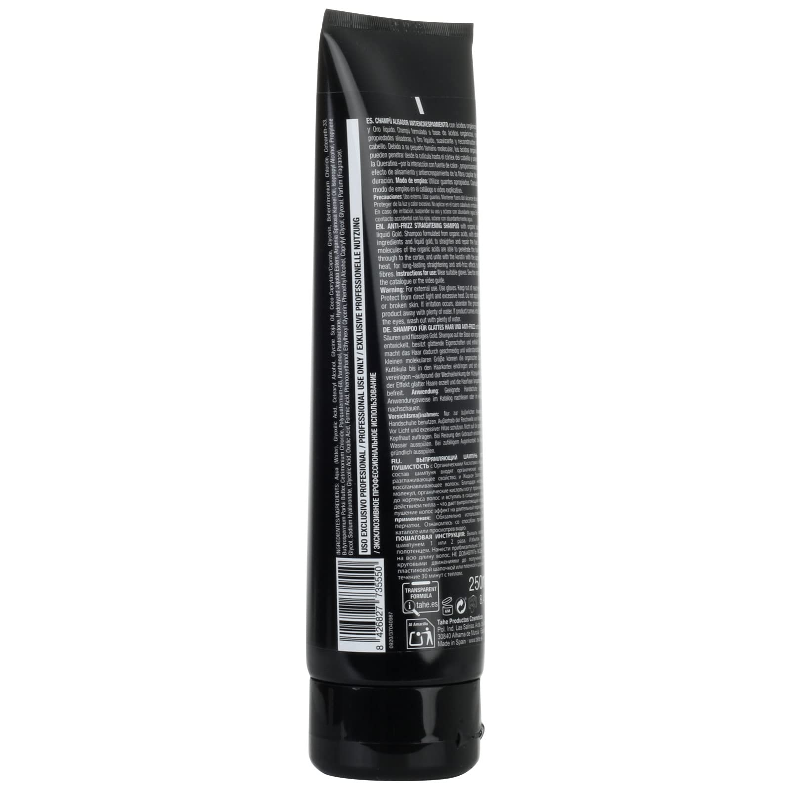 TAHE BOTANIC POWER GOLD SHAMPOO 250ml - Natural Hair Growth & Repair Shampoo for Men & Women - Perfect for Dry, Damaged Hair & Scalp Care