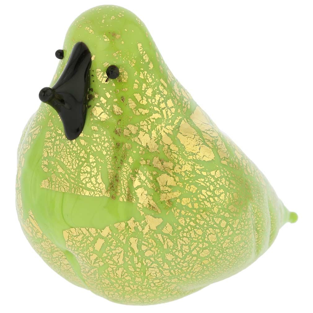 Authentic Murano Glass Bird Figurine - Handcrafted in Venice, Italy - Elegant Green Art Piece for Home Decor & Gift Ideas
