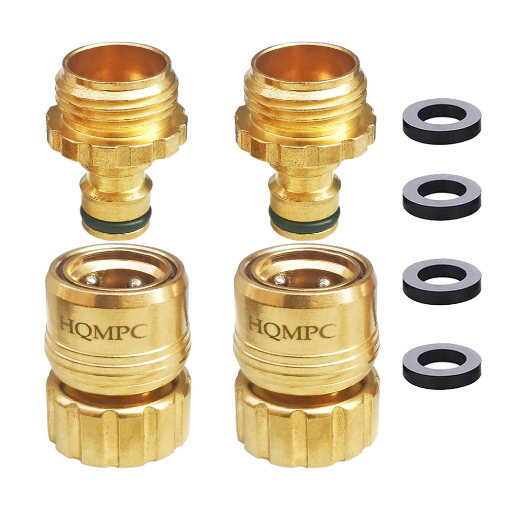 Lead-Free Brass Garden Hose Quick Connect Fittings - 3/4