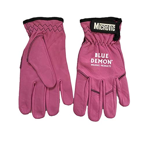 Blue Demon MicroTIG Welding Gloves - Heat Resistant & Durable Pink Work Gloves for Precision Welding, Soldering & Metal Fabrication | Ideal for DIY Projects, Automotive Repair & Industrial Use