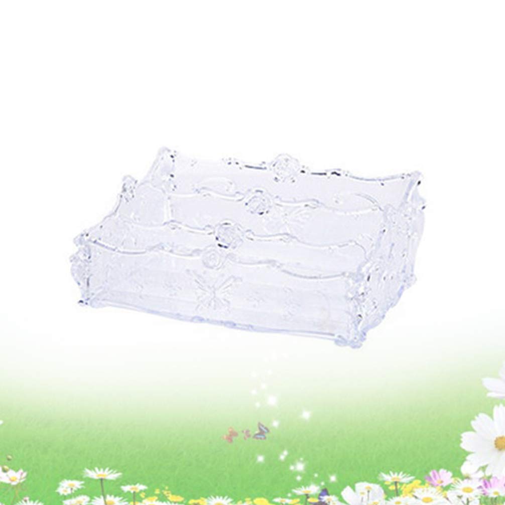 NUOBESTY Clear Acrylic Desktop Organizer - Cosmetic & Jewelry Storage Case for Lipstick, Makeup Palette - Perfect for Vanity, Bathroom & Office Organization