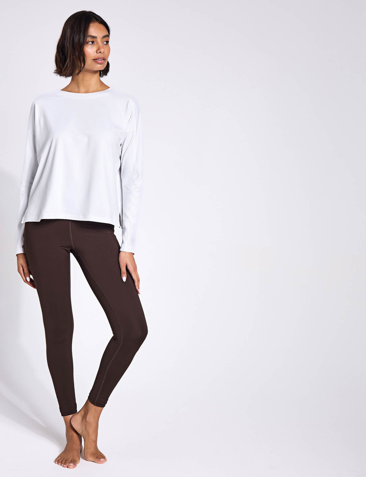 ReSet Men's Long Sleeve T-Shirt - Soft Cotton Crew Neck Basic Tee for Casual Wear & Layering (White) | Perfect for Everyday Outfits, Work & Weekend Style