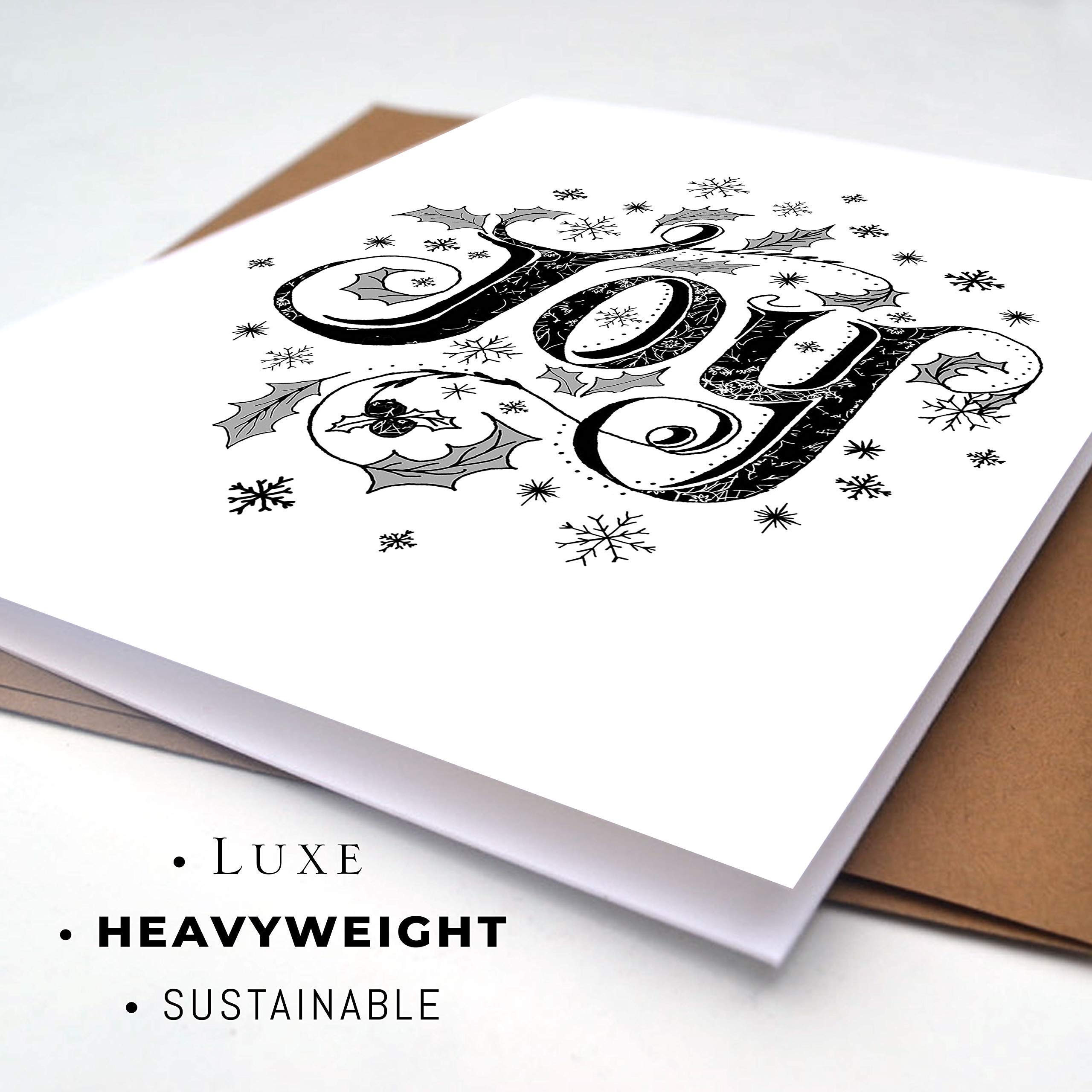 Wunderkid Joy 2022 New Year Greeting Card | Merry Christmas & Happy Holiday Blank Inside Card (Single Card) - Perfect for Family, Friends & Office Holiday Wishes