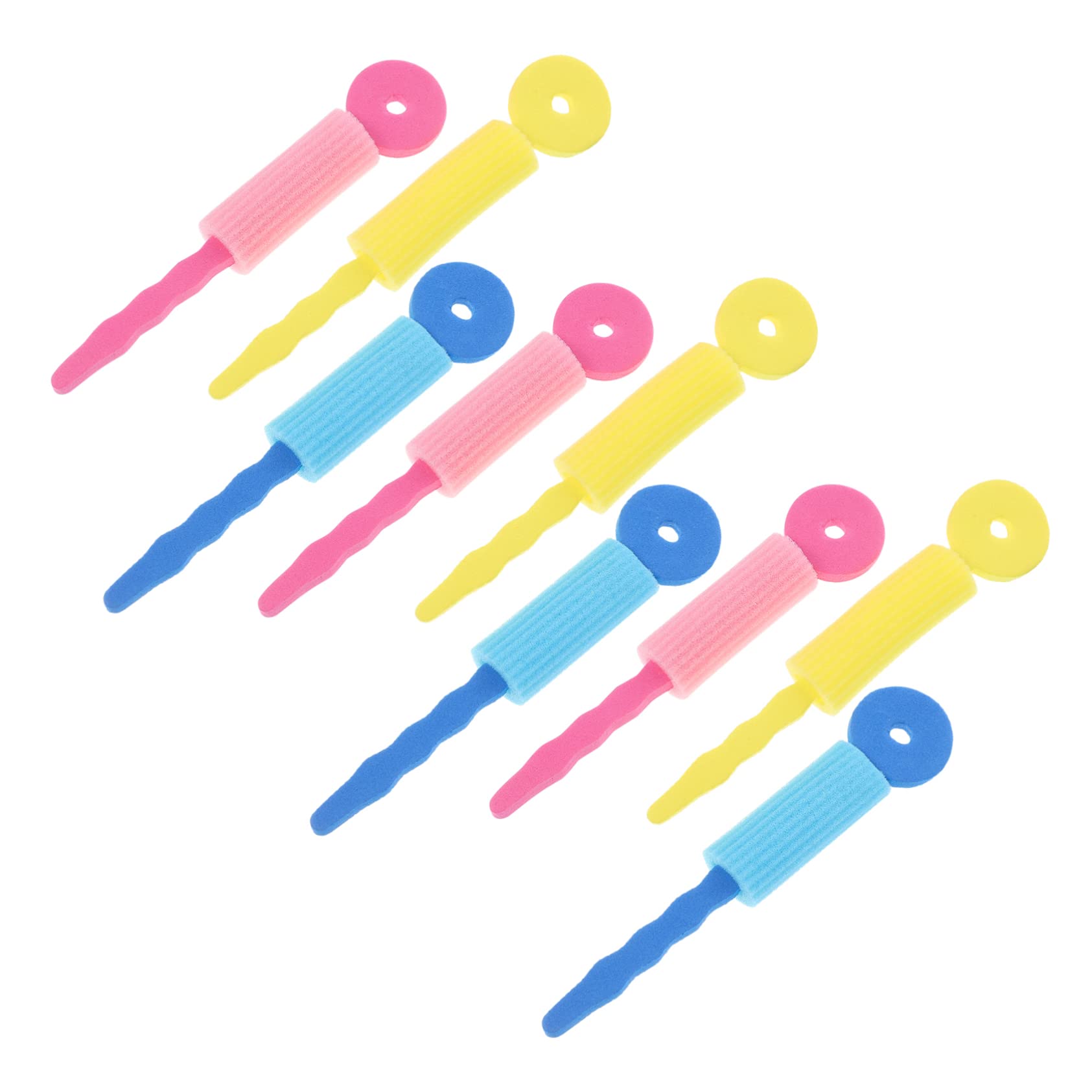 Minkissy 9pcs Satin Hair Rollers for Short Hair - Soft Perm Rods, Waver Curling Iron & Cozy Sponge Curlers - Hair Styling Tools for Waves, Curls & Volume - Perfect for Home, Salon & Travel Use