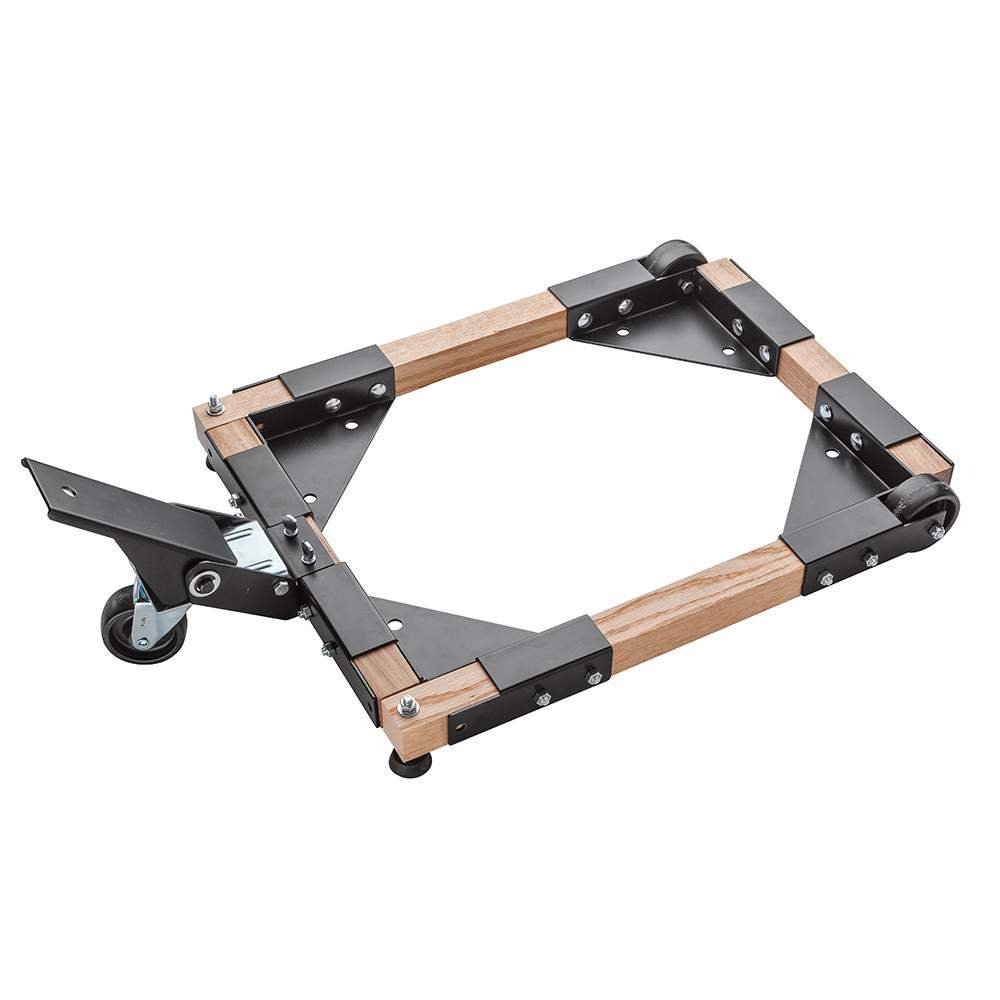 Rockler Power Tools Mobile Base Hardware Kit - Customizable Size for Table Saws & Workshop Equipment | Heavy-Duty Triple Wheel Design for Easy Mobility | Perfect for Woodworking Shops & Garage Workspaces