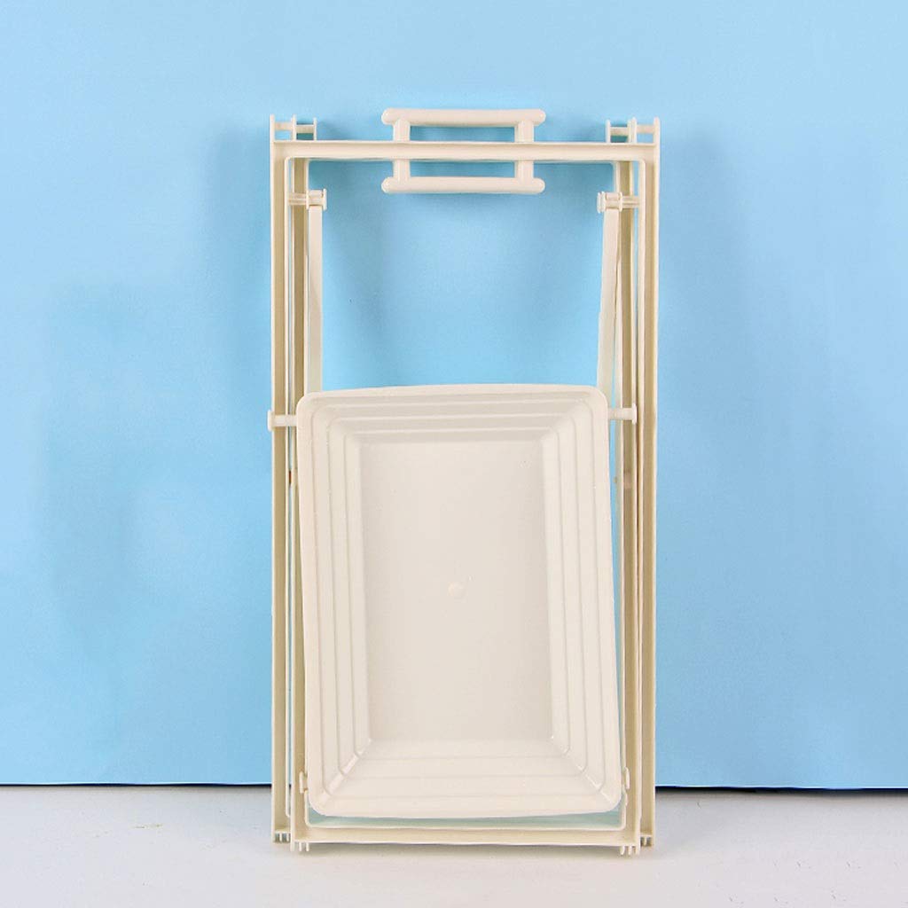 Foldable Trash Can - Portable Recycling Bin with Removable Pallet for Waste Paper, Kitchen, Living Room, Bedroom & Office | Space-Saving White Dustbin for Home, Dorm & Workplace Organization