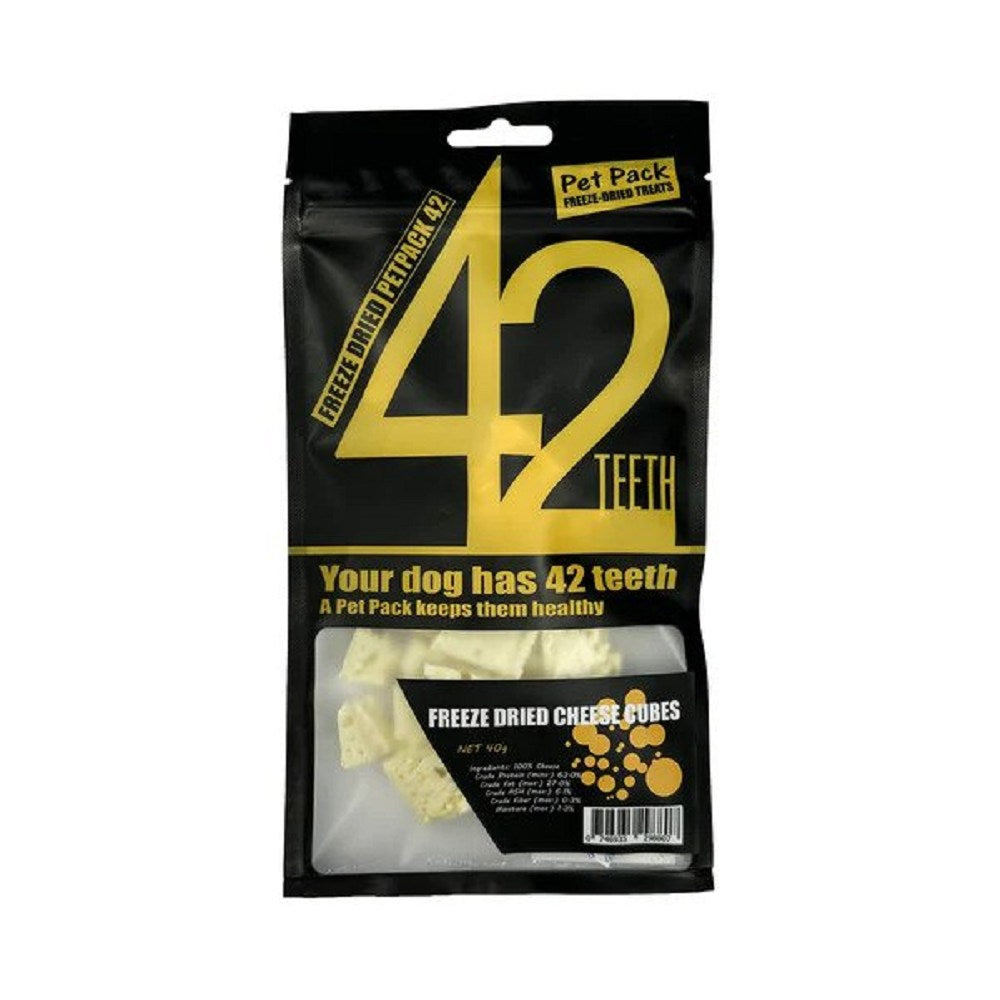 Freeze Dried Cheese Cubes Dog Treats - 42 Series All-Natural High Protein Training Snacks for Small & Large Dogs - Perfect for Reward, Training & Travel