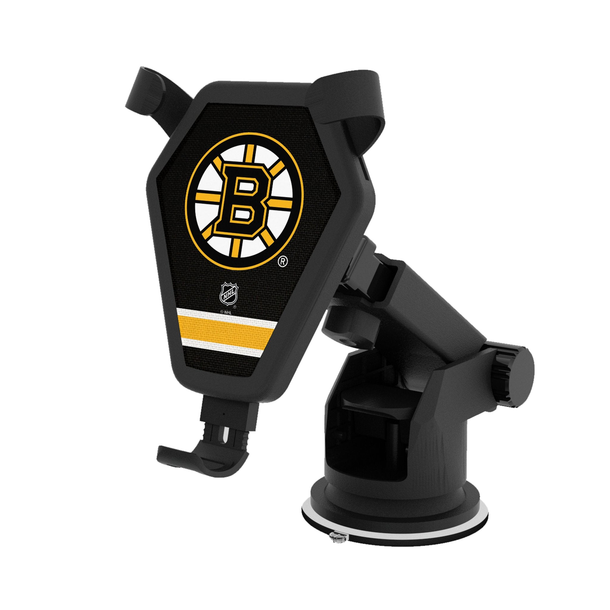 Boston Bruins Stripe Wireless Car Charger - Fast Charging Phone Mount for iPhone & Android - Perfect for Bruins Fans On the Go