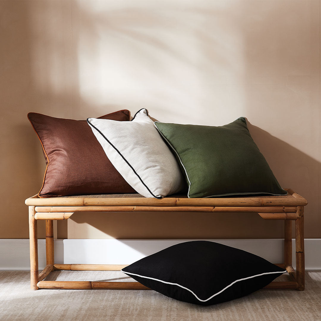 Zaab Geneva Olive Square Filled Cushion 50 x 50cm - Soft Decorative Throw Pillow for Sofa, Bed, Living Room & Home Decor