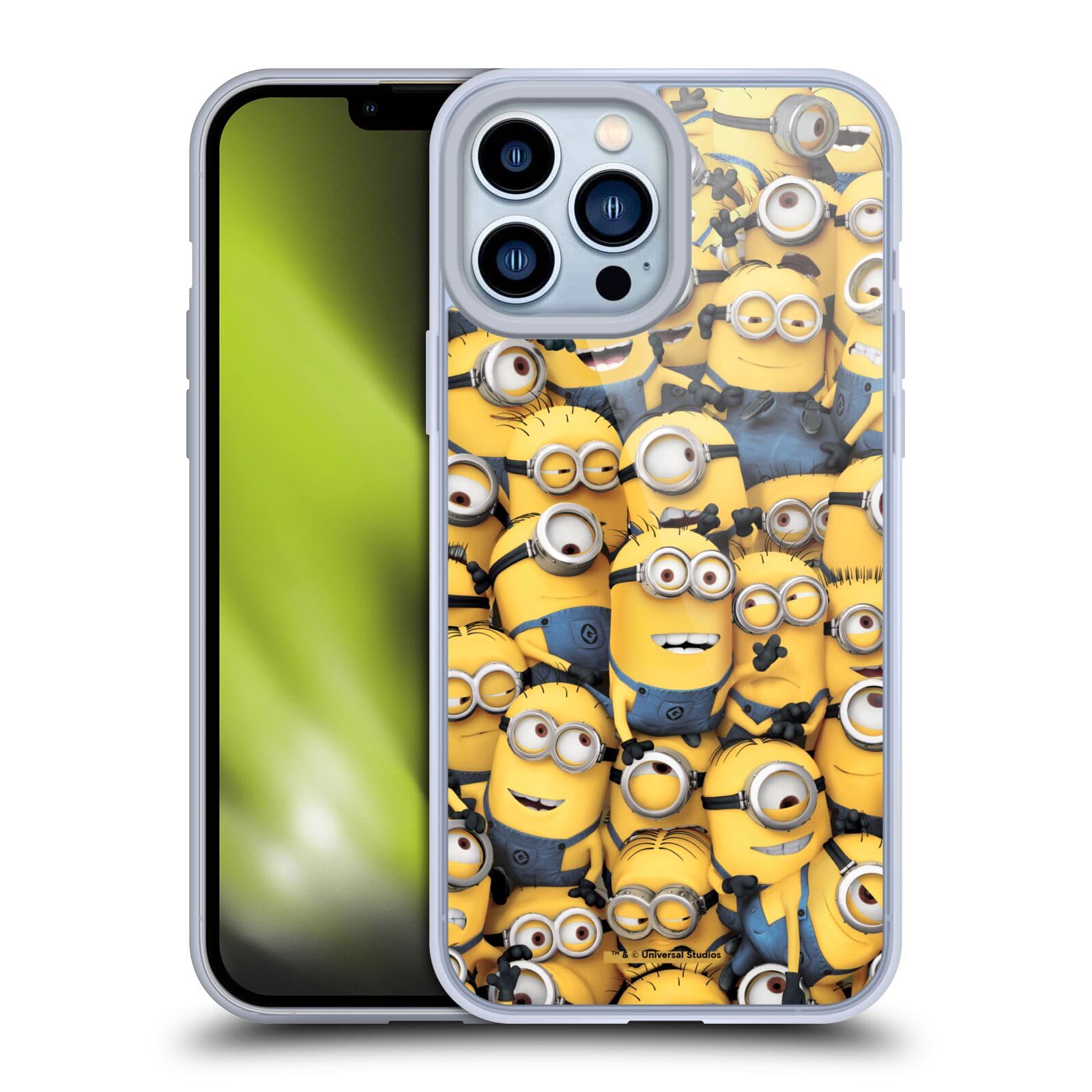 Officially Licensed Despicable Me Minions Soft Gel Case for Apple iPhone 13 Pro Max - Funny Protective Phone Cover - Perfect for Minions Fans, Kids & Movie Lovers