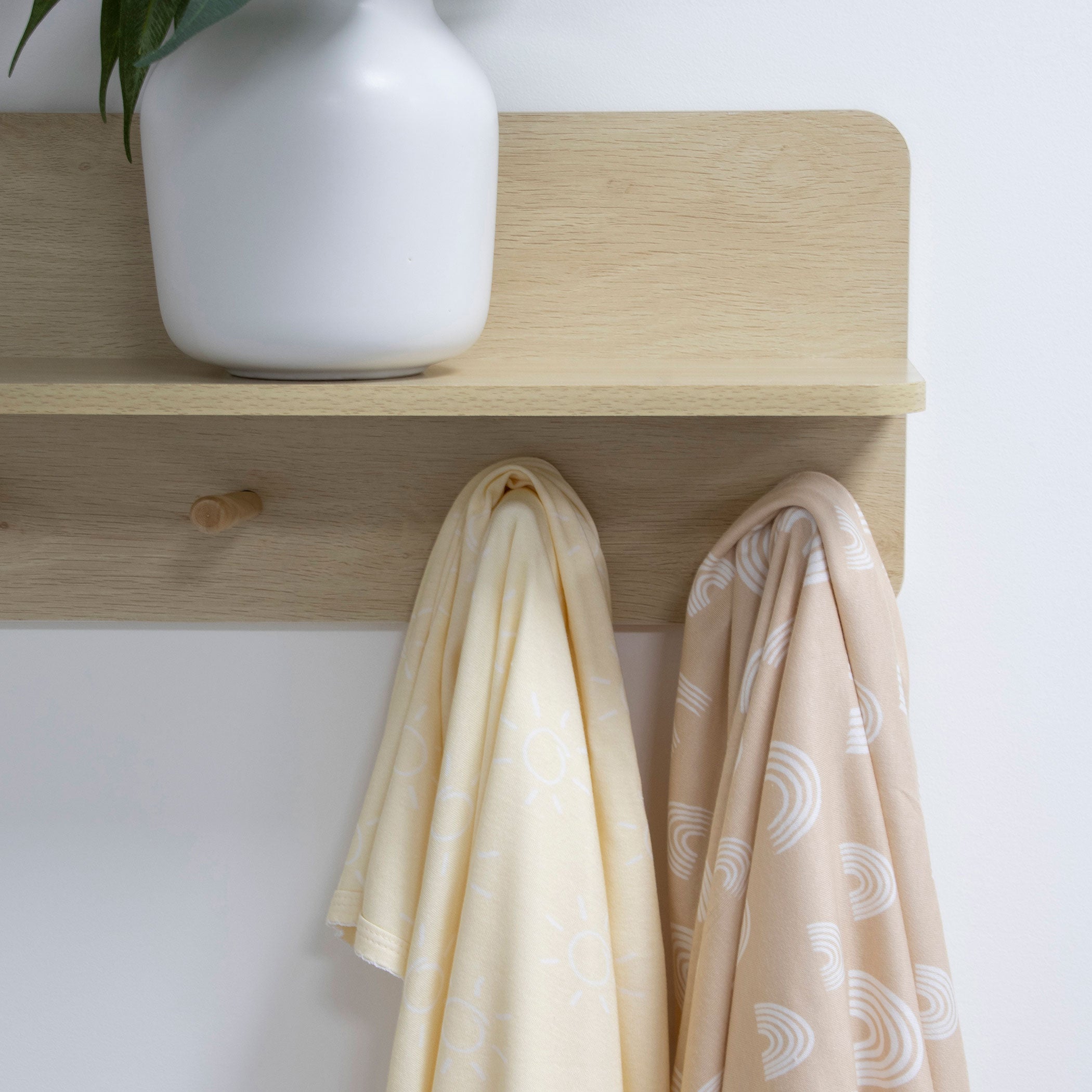 Nordic 2-Pack Jersey Wrap in Vanilla & Latte Colors - Cozy and Stylish for Home, Office, and Travel