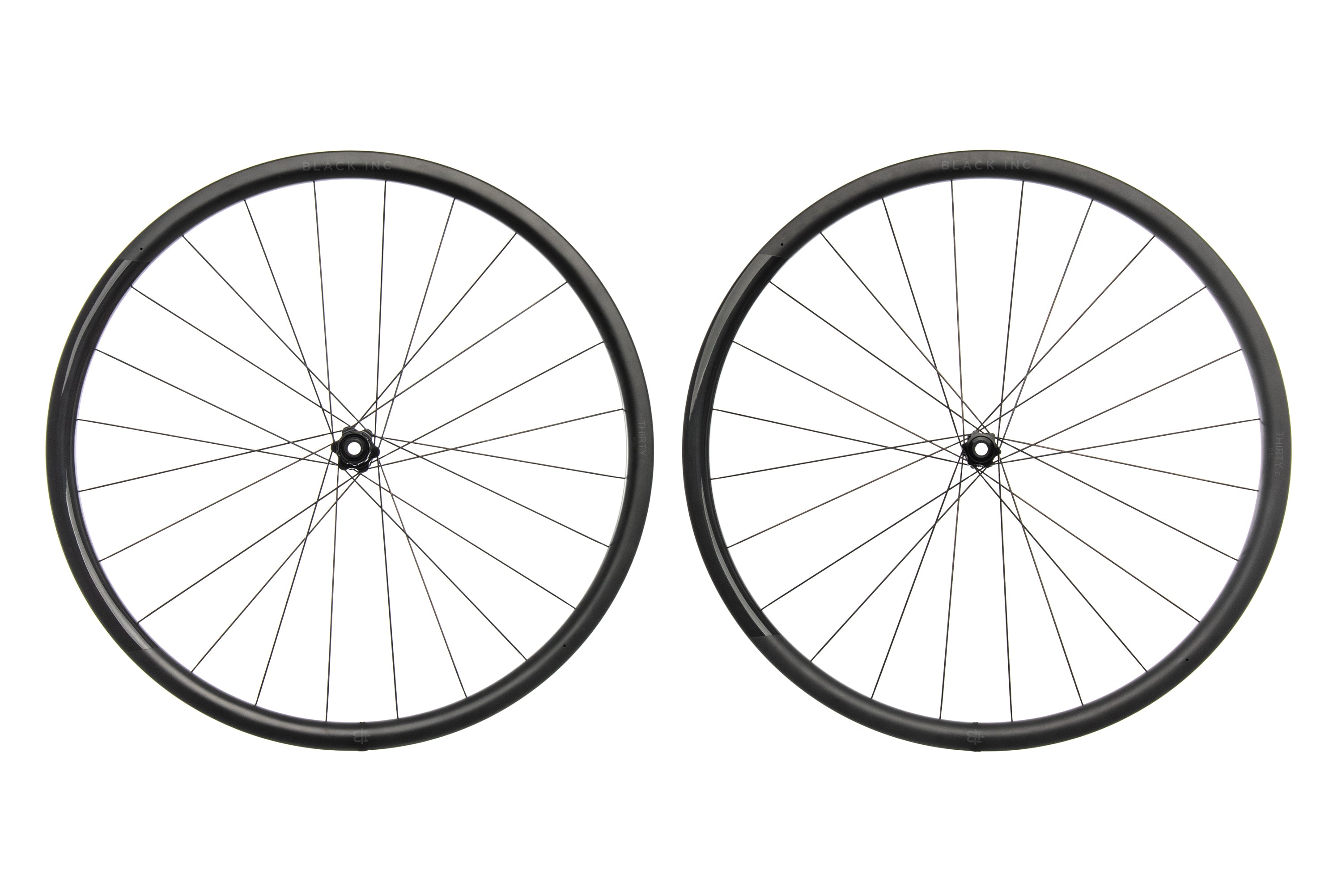 Black Inc Thirty Disc Carbon Clincher 700c Wheelset - Lightweight Aero Road Bike Wheels for Racing & Performance Cycling | Perfect for Road Racers & Triathletes