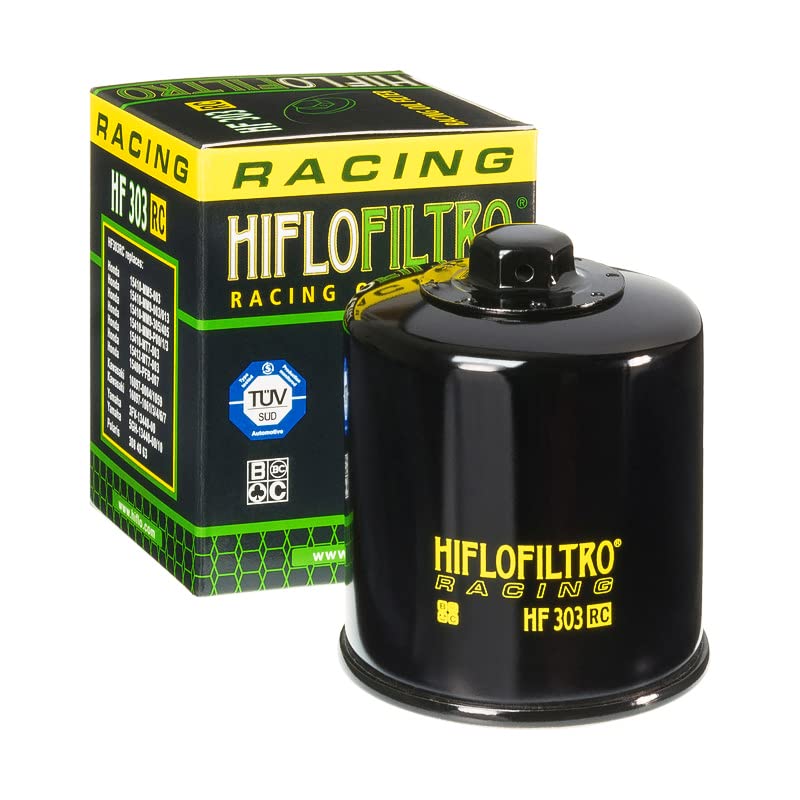 Hiflofiltro HF303RC High Performance Racing Oil Filter for Kawasaki EX400 Ninja 400 (2018-2019) - Motorcycle Engine Protection & Racing Upgrade