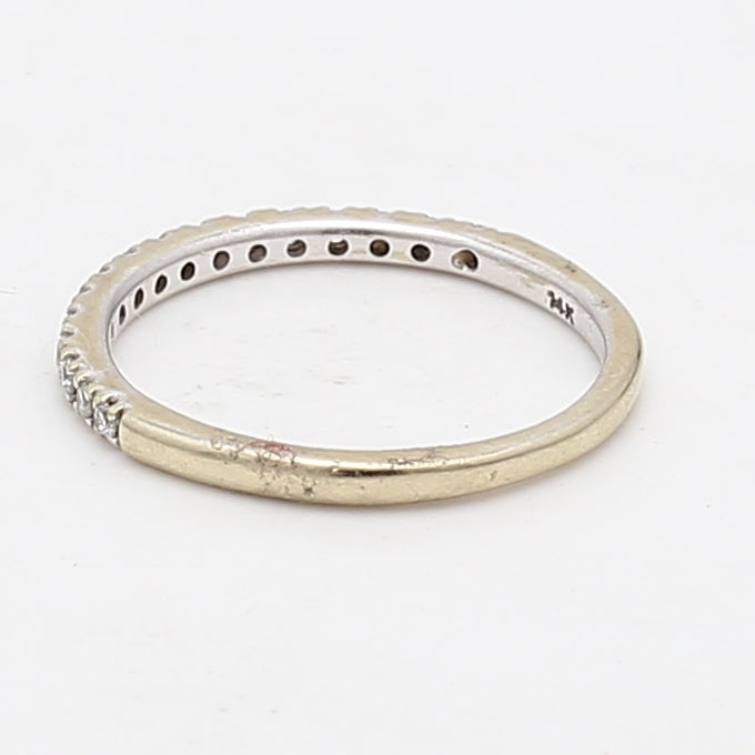 0.20 Carat Round Brilliant G I1 Diamond 14K White Gold Wedding Band Ring - Perfect for Engagement, Anniversary & Everyday Wear