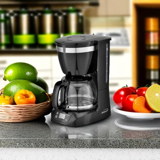 Brentwood Appliances BTWTS219BK 10-Cup Digital Coffee Maker - Black, Programmable Timer, Auto Shut-Off - Perfect for Home, Office, and Dorm Use