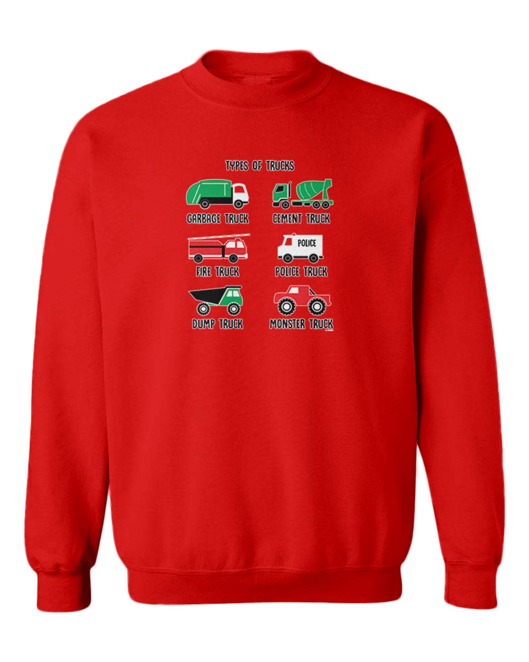 Garbage Truck Monster Fire Toddler Fleece Crewneck Sweater - Cute & Cozy Kids Pullover for Boys & Girls - Perfect for Playtime, Preschool & Outdoor Adventures