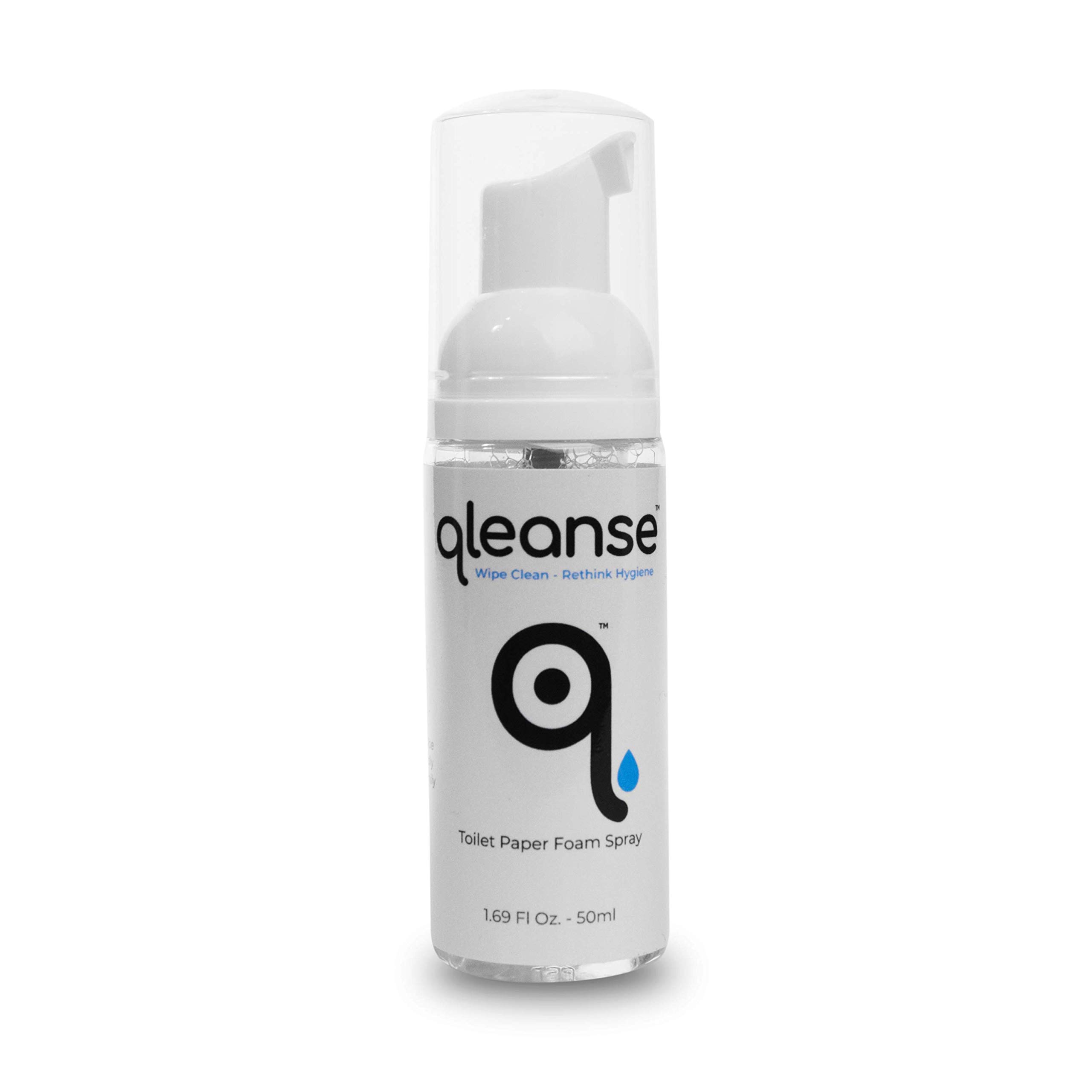 Qleanse Flushable Toilet Paper Foam Spray - 100% Biodegradable & Septic-Safe Wet Wipe Alternative for Travel & Home Use (Foam Spray Bottle) - Perfect for Camping, RV Trips & Sensitive Skin Care