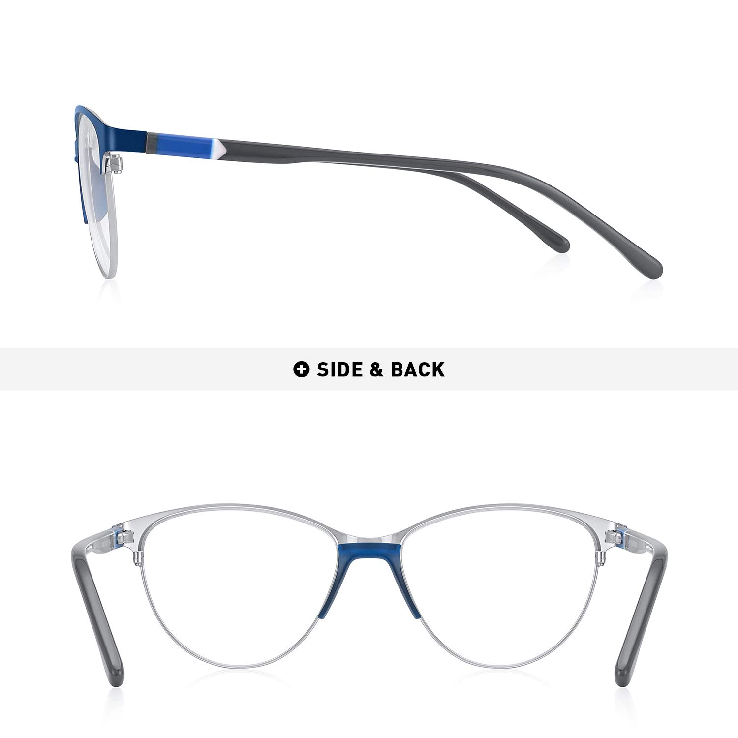Retro Cat Eye Reading Glasses for Women - Acetate Computer Glasses with Spring Hinges & Comfortable Fit | Perfect for Reading, Office Work, and Screen Time