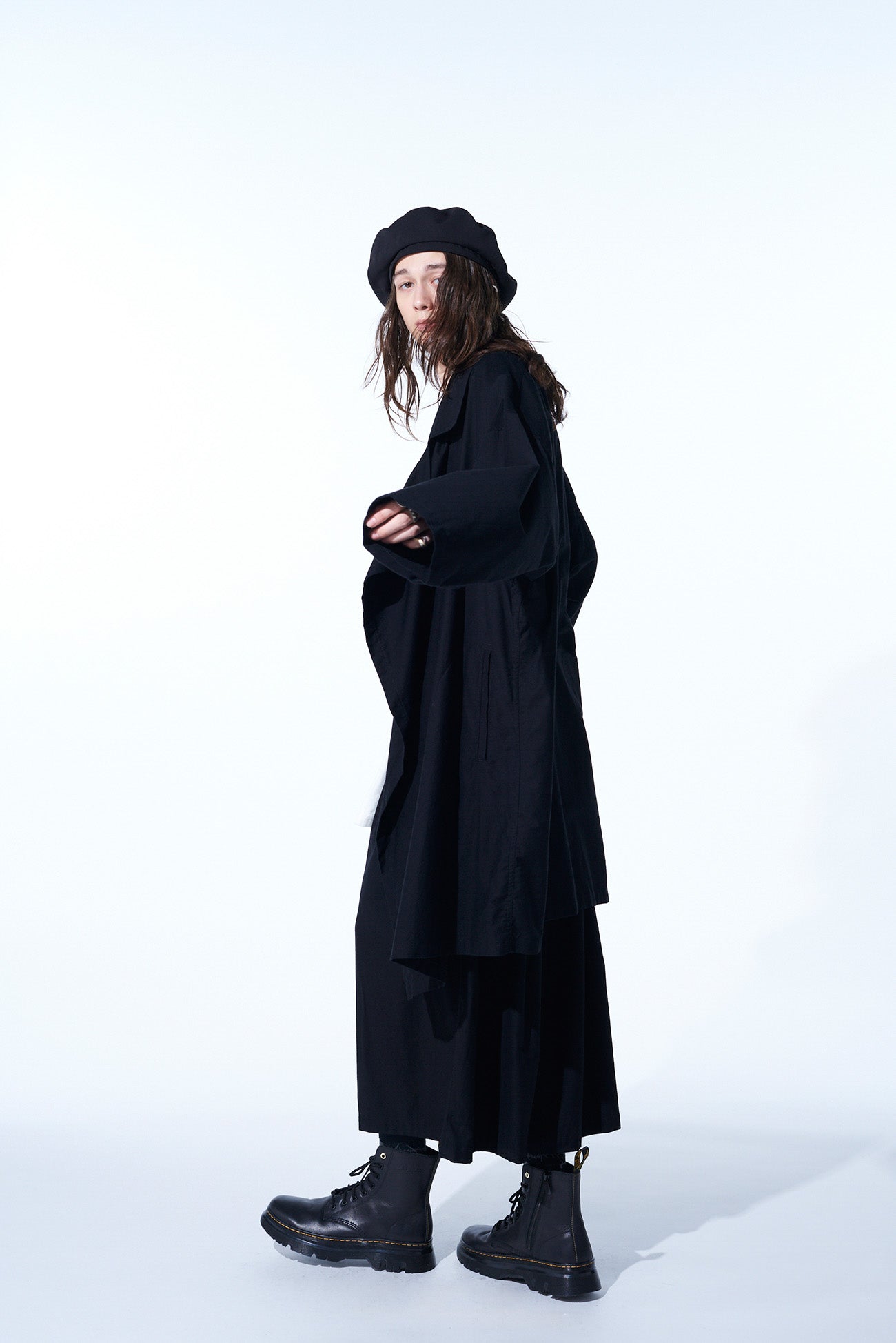 Premium Cotton Twill Flame Double Drape Coat for Women - Stylish Fall & Winter Outerwear for Casual & Formal Occasions