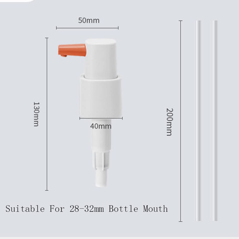 Heavy-Duty Leak Proof Dispenser for Plastic or Glass Bottles - BPA-Free Non-Toxic Pump for Lotion, Soap & Household Use (Pack of 2, Orange) - Perfect for Bathroom, Kitchen & Travel Essentials