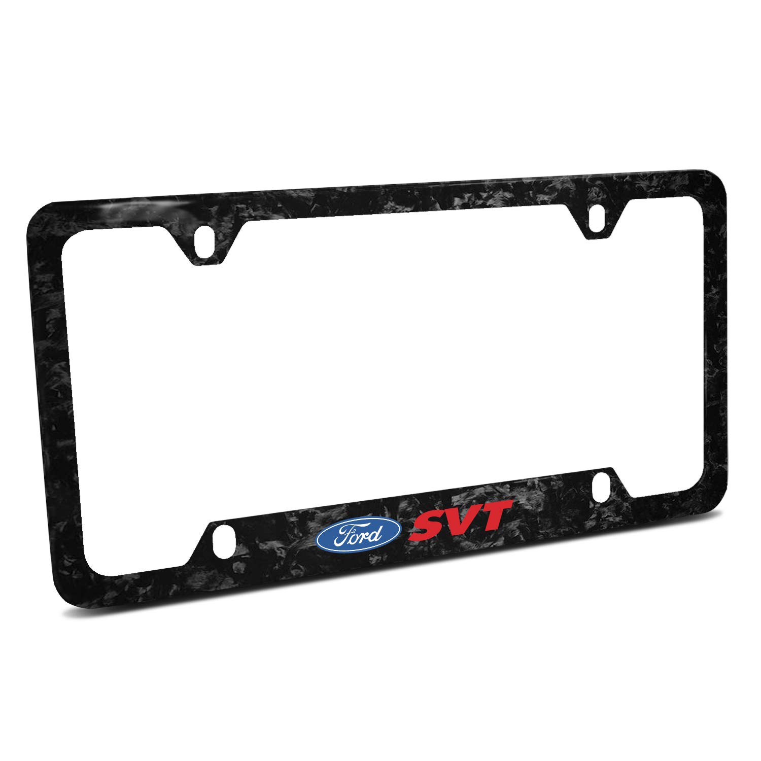 Ford SVT Real Black Forged Composite Carbon Fiber License Plate Frame - 50 State Legal - Durable & Stylish Car Accessory for Ford Vehicles - Perfect for Customizing Your Ride or Gift for Car Enthusiasts