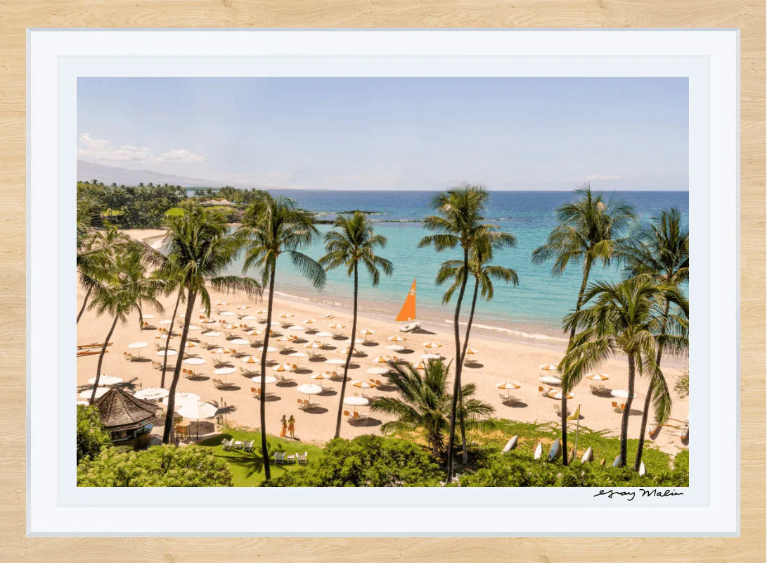 Gray Malin Mauna Kea Beach Vista Print - Tropical Wall Art Decor for Home, Office & Beach House