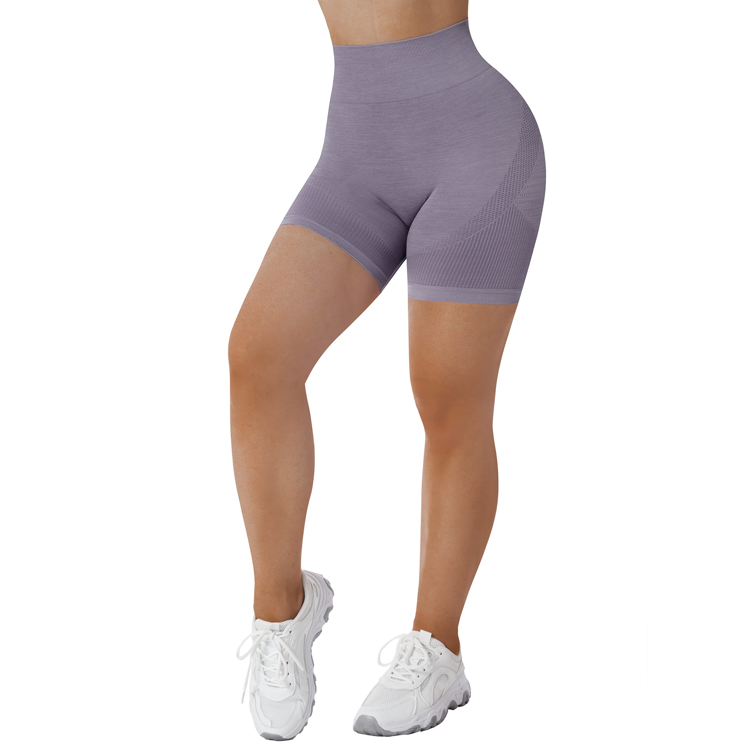 RXRXCOCO Women's High Waisted Seamless Gym Shorts - Tummy Control Workout Running Yoga Biker Shorts for Women | Perfect for Gym, Running, Yoga & Casual Wear