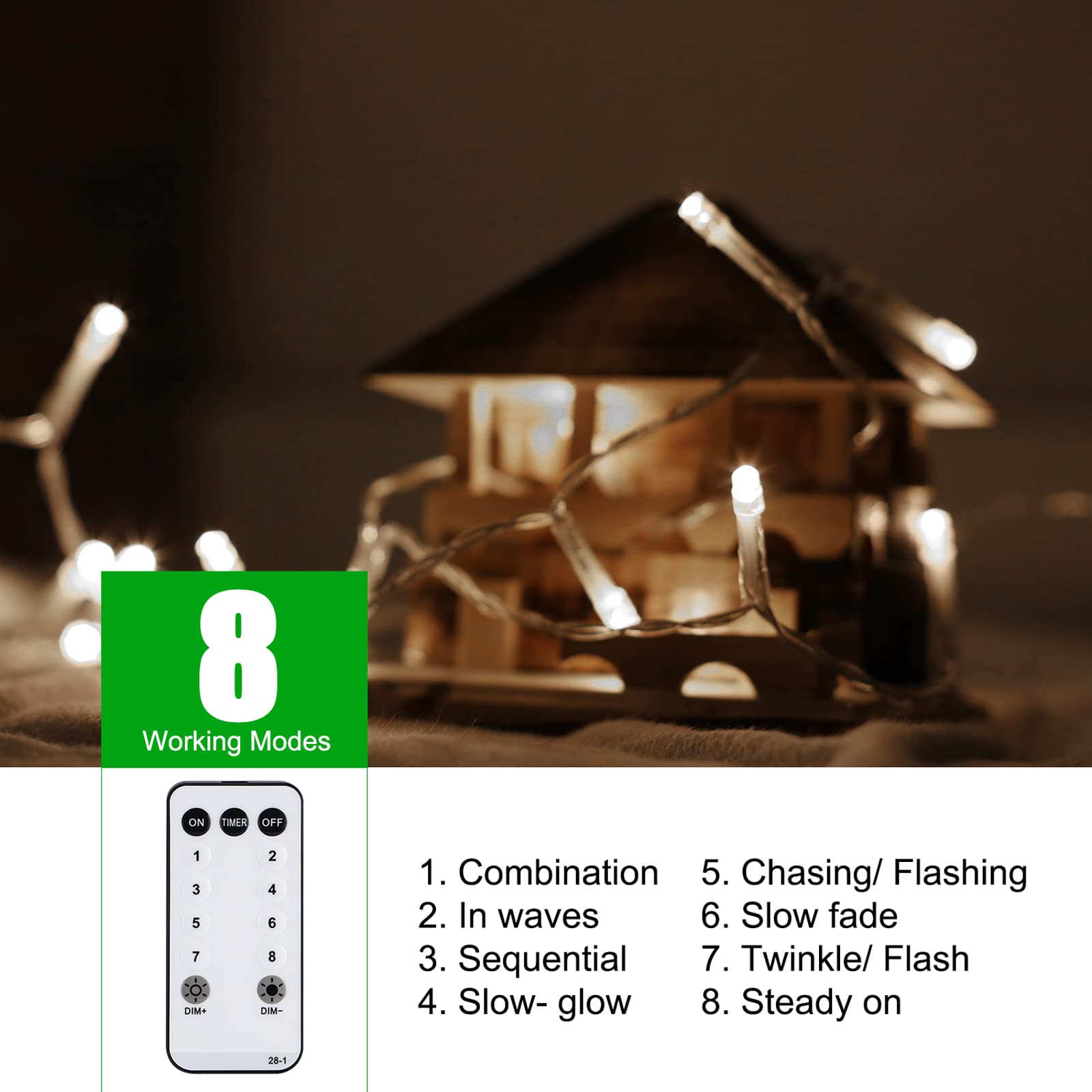 306 LED Icicle Christmas Lights Outdoor 19.6FT - 8 Lighting Modes with Remote & Timer, Waterproof Fairy String Lights for Indoor Patio Tree House Decor (Pure White) - Perfect for Holiday Decorations, Winter Weddings, and Cozy Home Ambiance