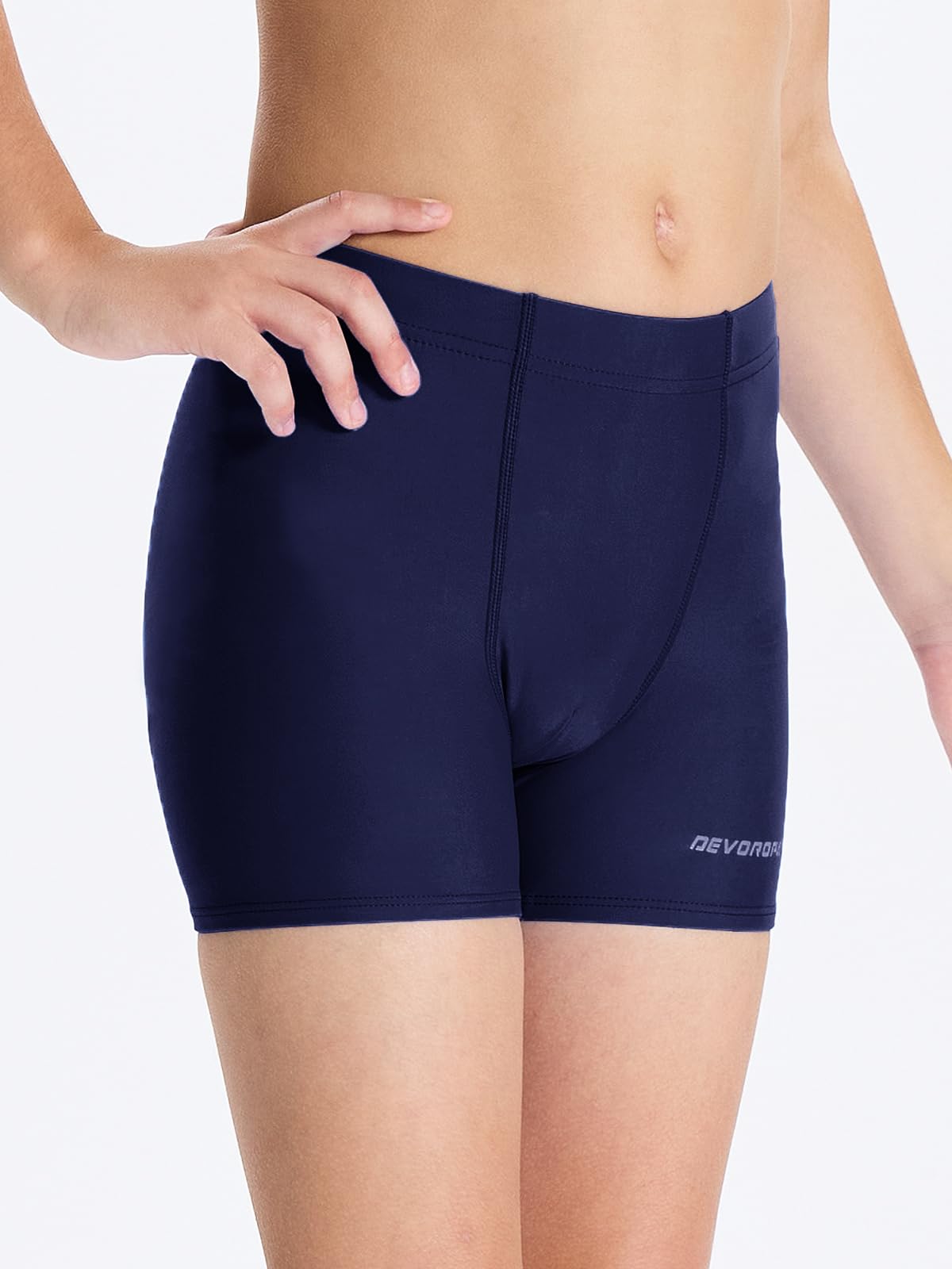 DEVOROPA Youth Boys Swim Shorts - Quick Dry Nylon Square Leg Swimsuit with UPF 50+ Sun Protection - Perfect for Beach, Pool & Water Sports